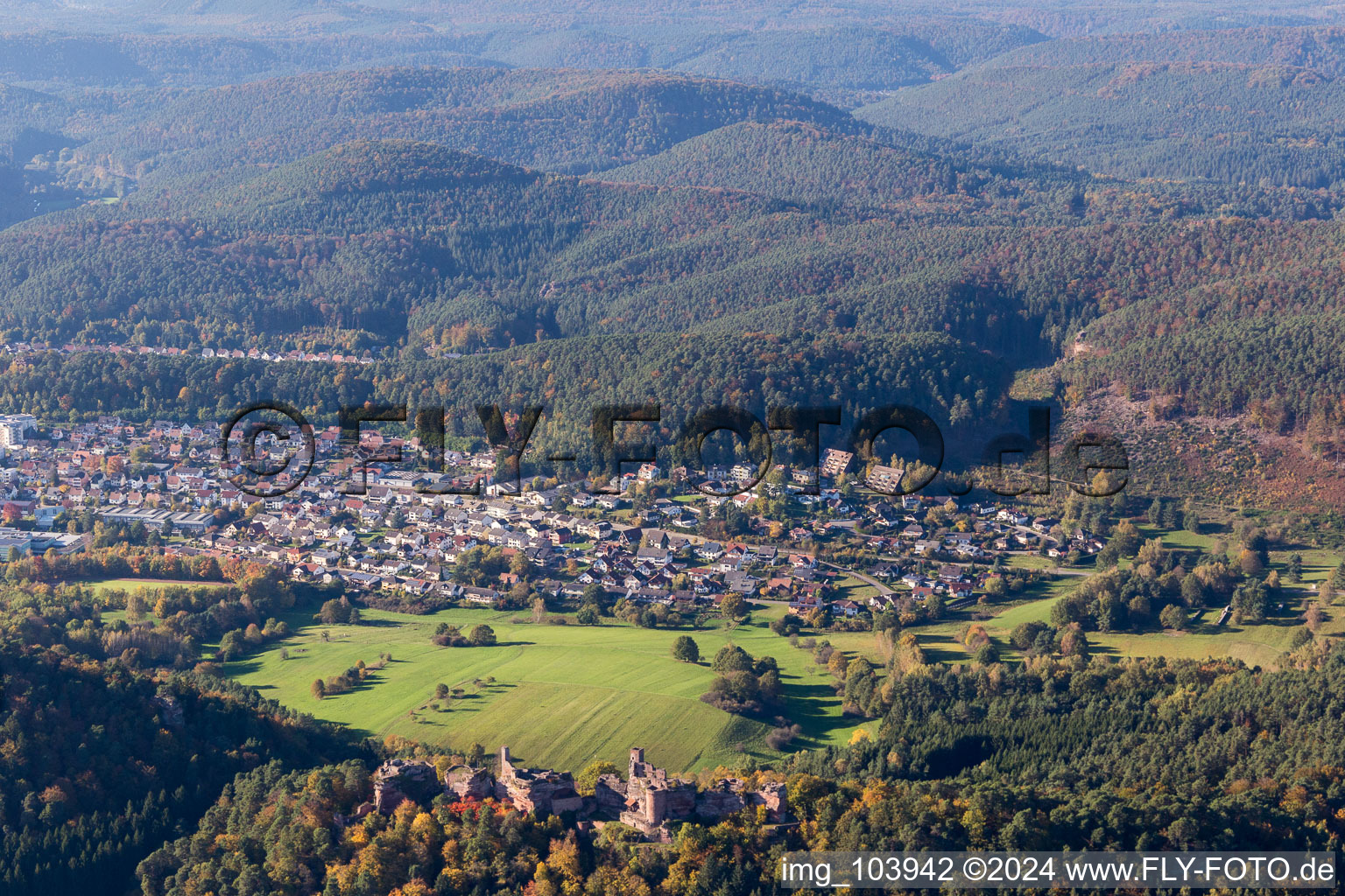 Photographie aérienne de Erfweiler dans le département Rhénanie-Palatinat, Allemagne