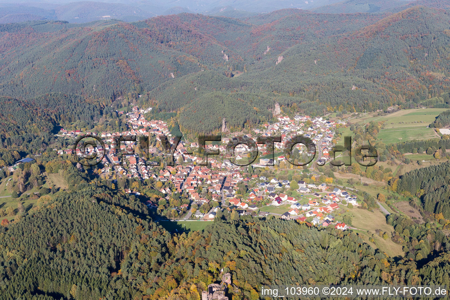 Erfweiler dans le département Rhénanie-Palatinat, Allemagne d'en haut