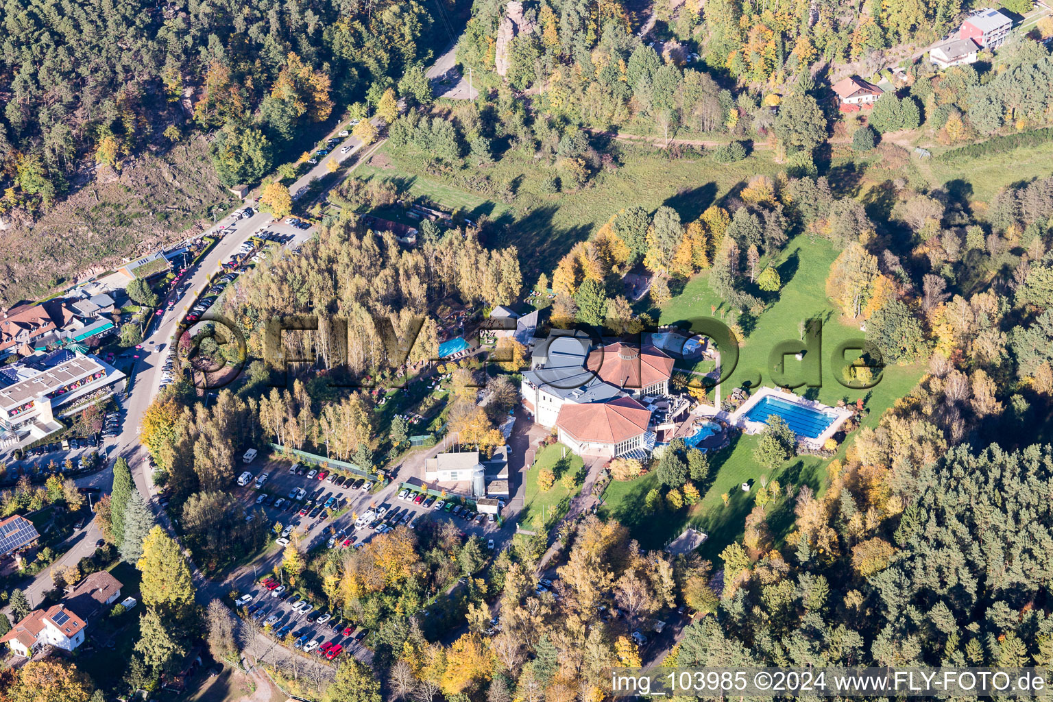 Vue aérienne de Dahn dans le département Rhénanie-Palatinat, Allemagne