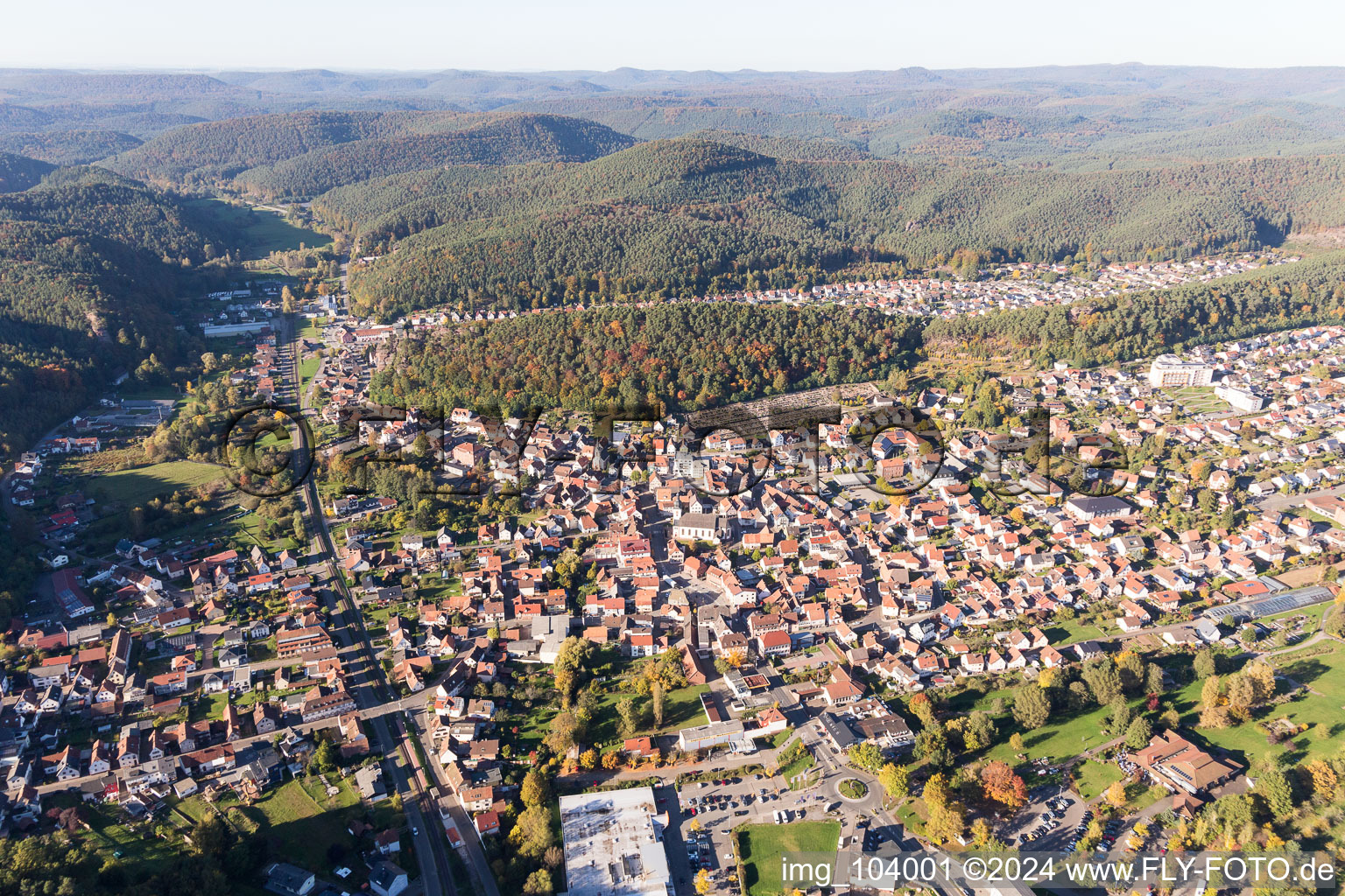 Image drone de Dahn dans le département Rhénanie-Palatinat, Allemagne