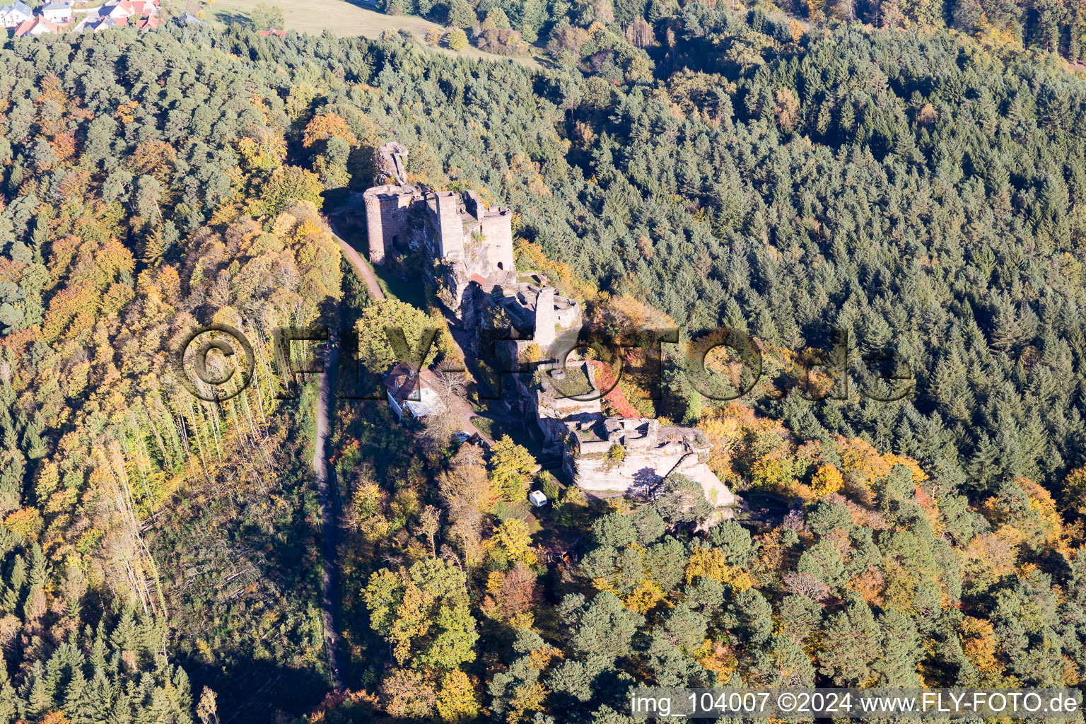 Photographie aérienne de Dahn dans le département Rhénanie-Palatinat, Allemagne