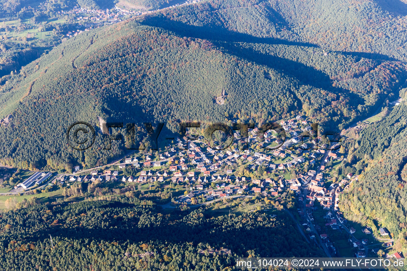 Photographie aérienne de Dimbach dans le département Rhénanie-Palatinat, Allemagne