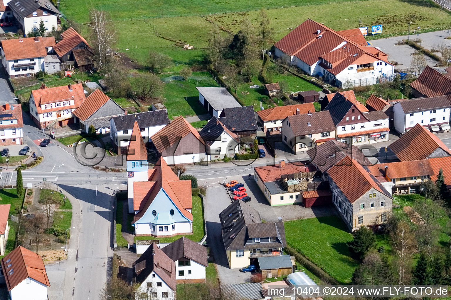 Enregistrement par drone de Quartier Affolterbach in Wald-Michelbach dans le département Hesse, Allemagne