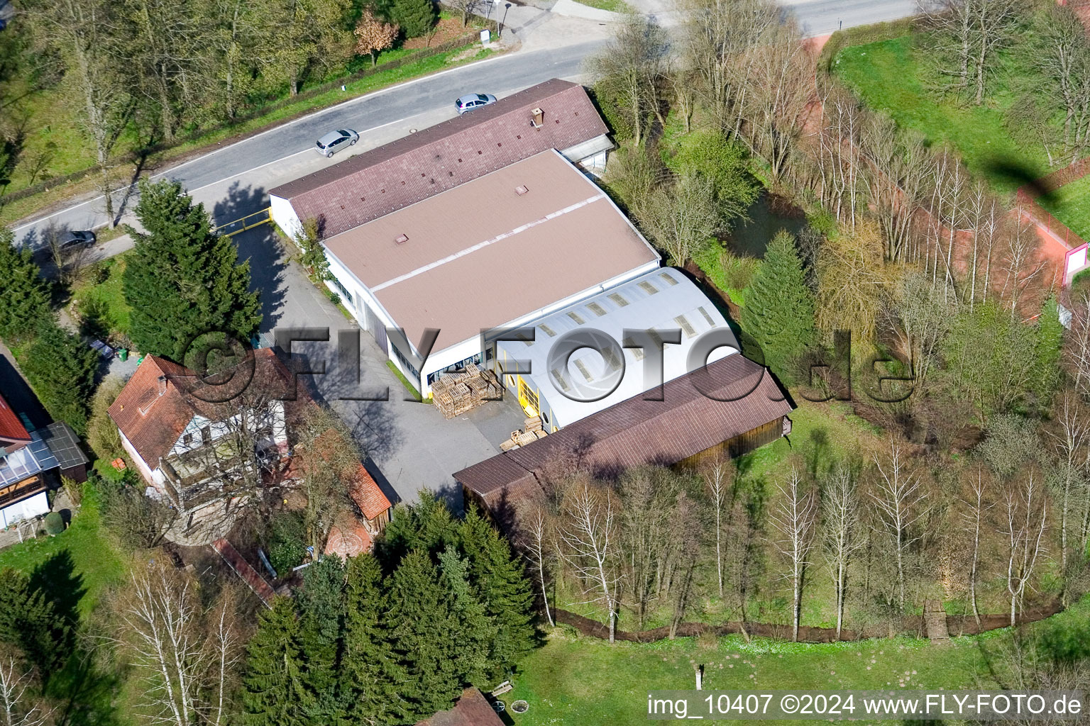 Quartier Affolterbach in Wald-Michelbach dans le département Hesse, Allemagne du point de vue du drone