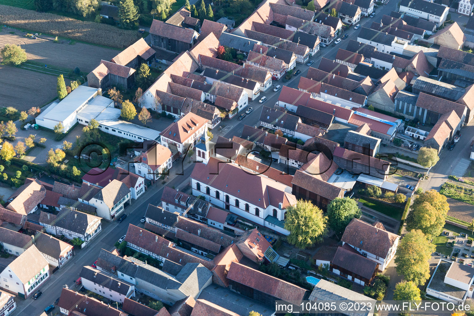 Vue d'oiseau de Quartier Hayna in Herxheim bei Landau dans le département Rhénanie-Palatinat, Allemagne