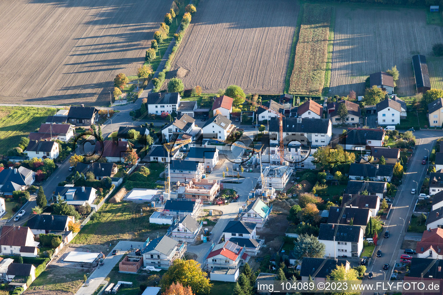 Enregistrement par drone de Quartier Hayna in Herxheim bei Landau dans le département Rhénanie-Palatinat, Allemagne