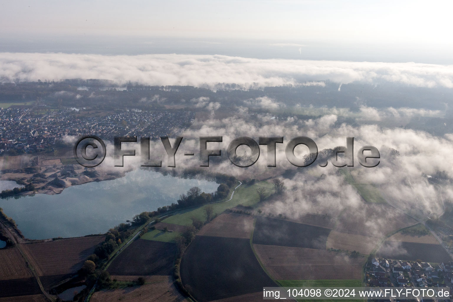 Leimersheim dans le département Rhénanie-Palatinat, Allemagne vue du ciel