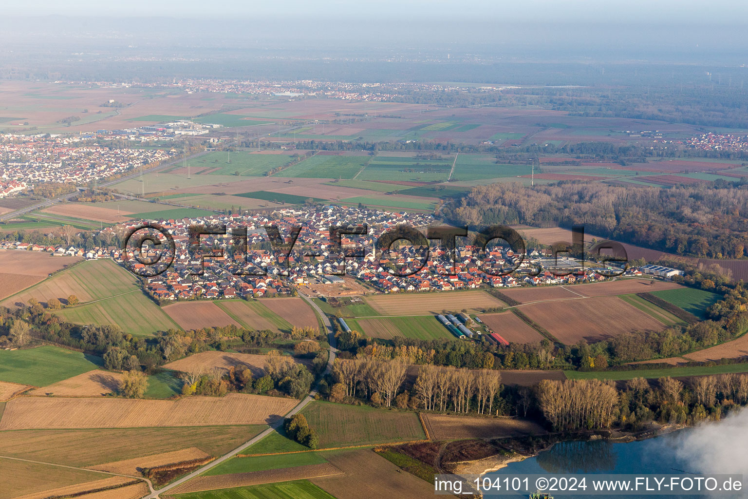 Vue aérienne de Kuhardt dans le département Rhénanie-Palatinat, Allemagne