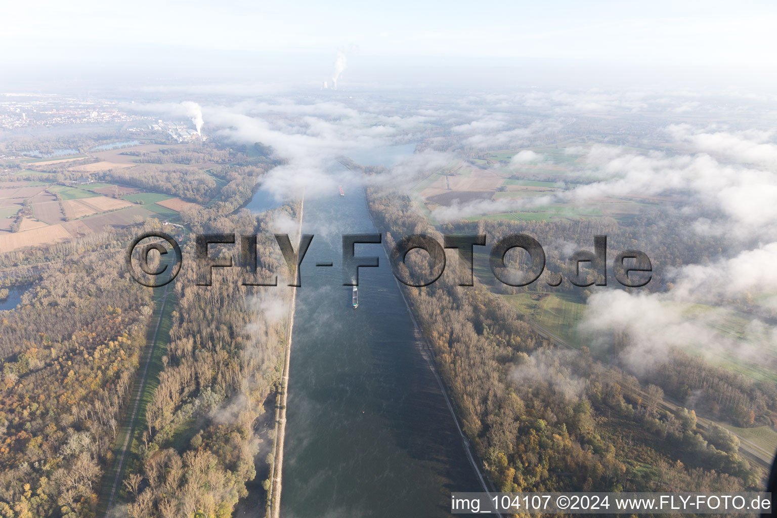 Vue oblique de Germersheim dans le département Rhénanie-Palatinat, Allemagne