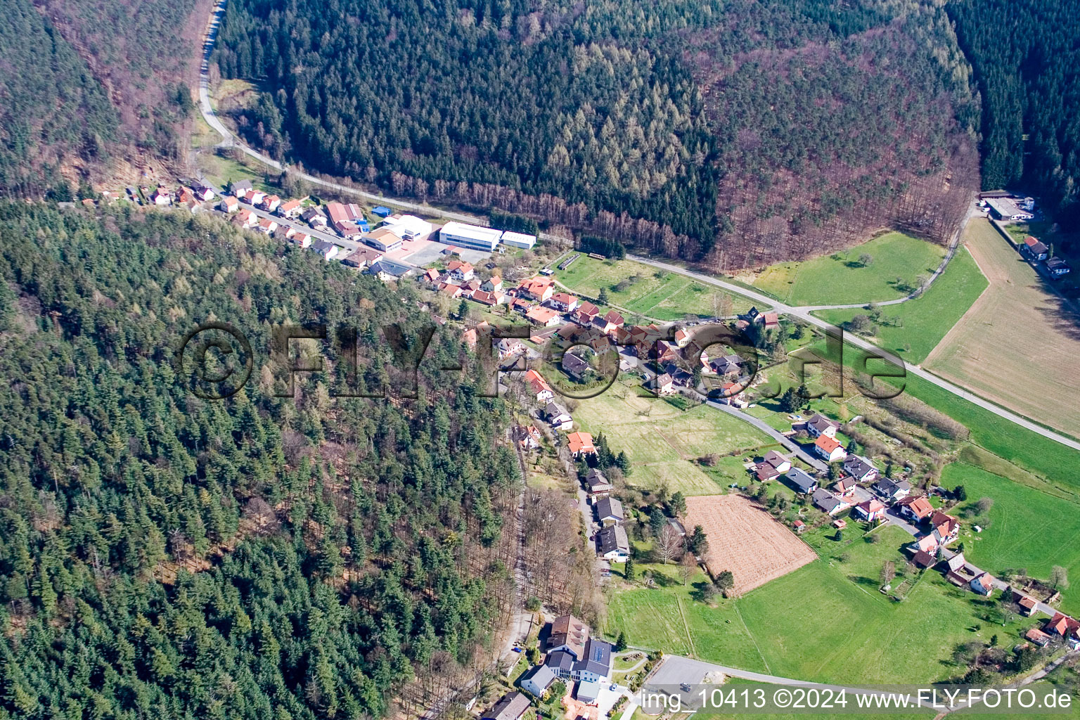 Photographie aérienne de Quartier Affolterbach in Wald-Michelbach dans le département Hesse, Allemagne