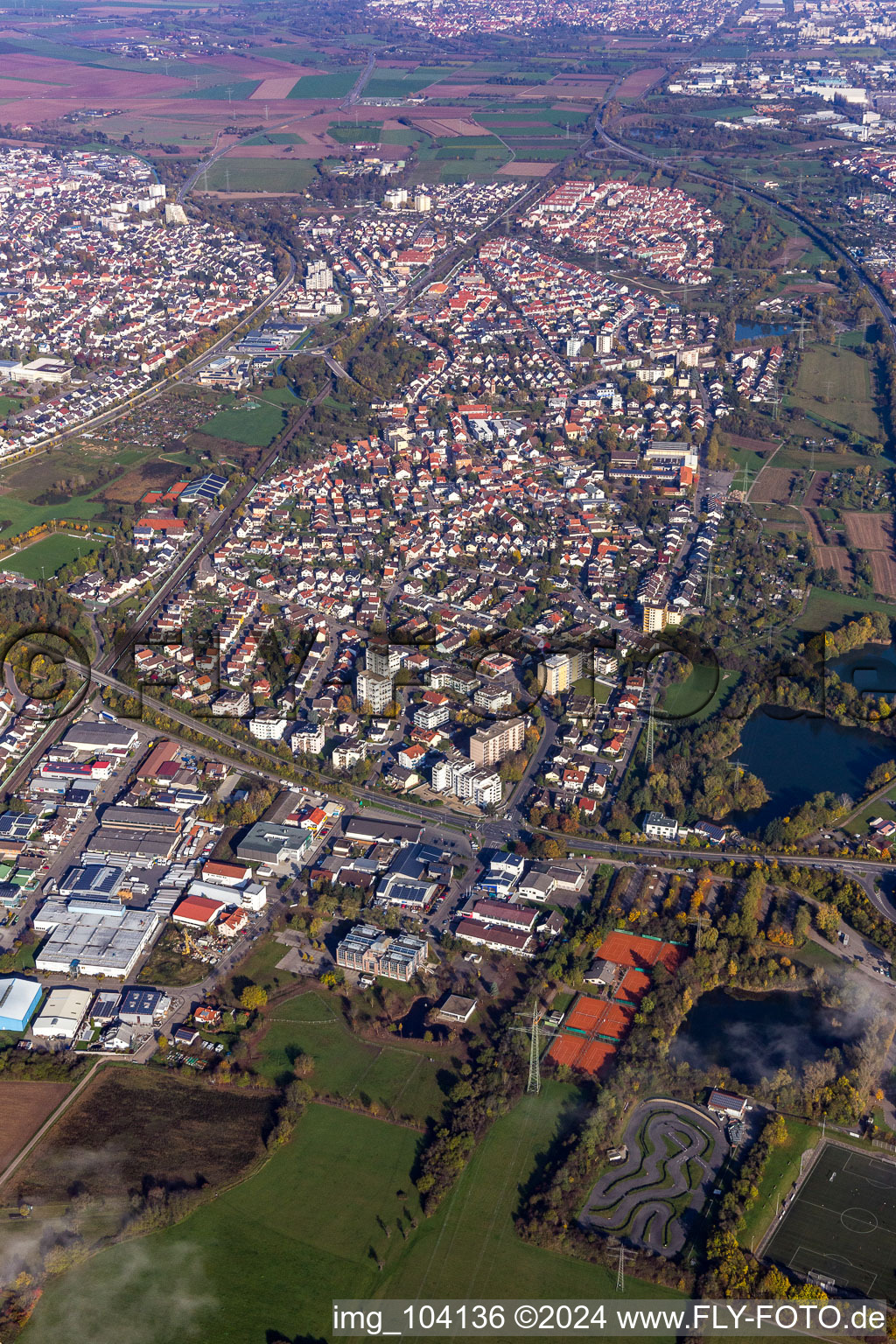 Vue aérienne de Quartier Sankt Ilgen in Leimen dans le département Bade-Wurtemberg, Allemagne