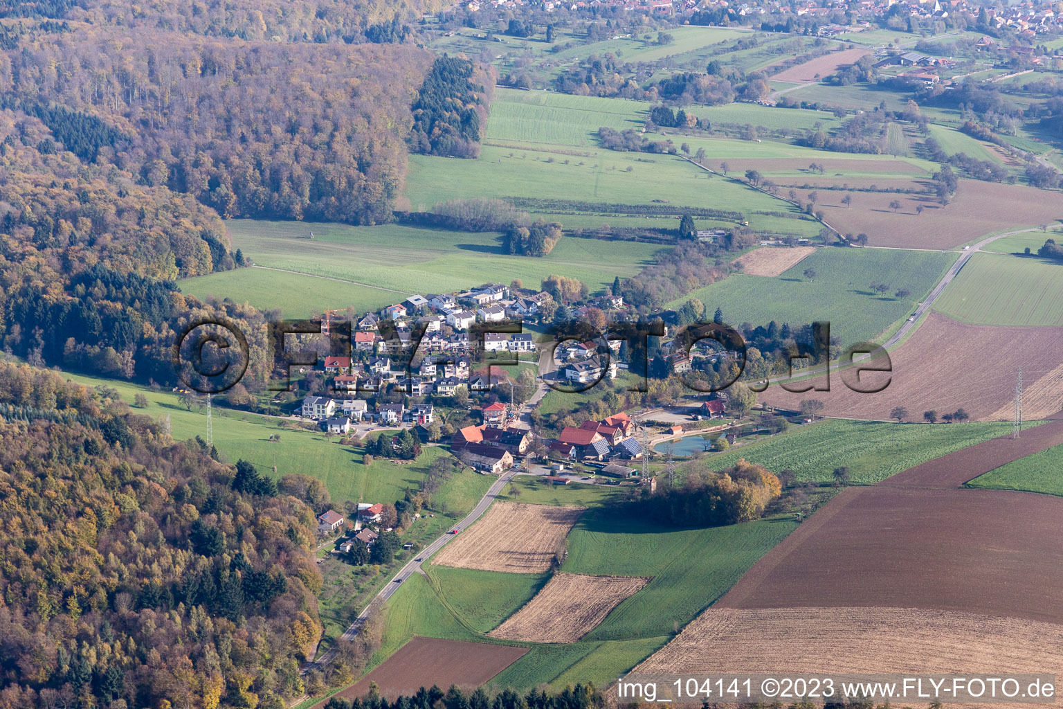 Vue aérienne de Lingental dans le département Bade-Wurtemberg, Allemagne