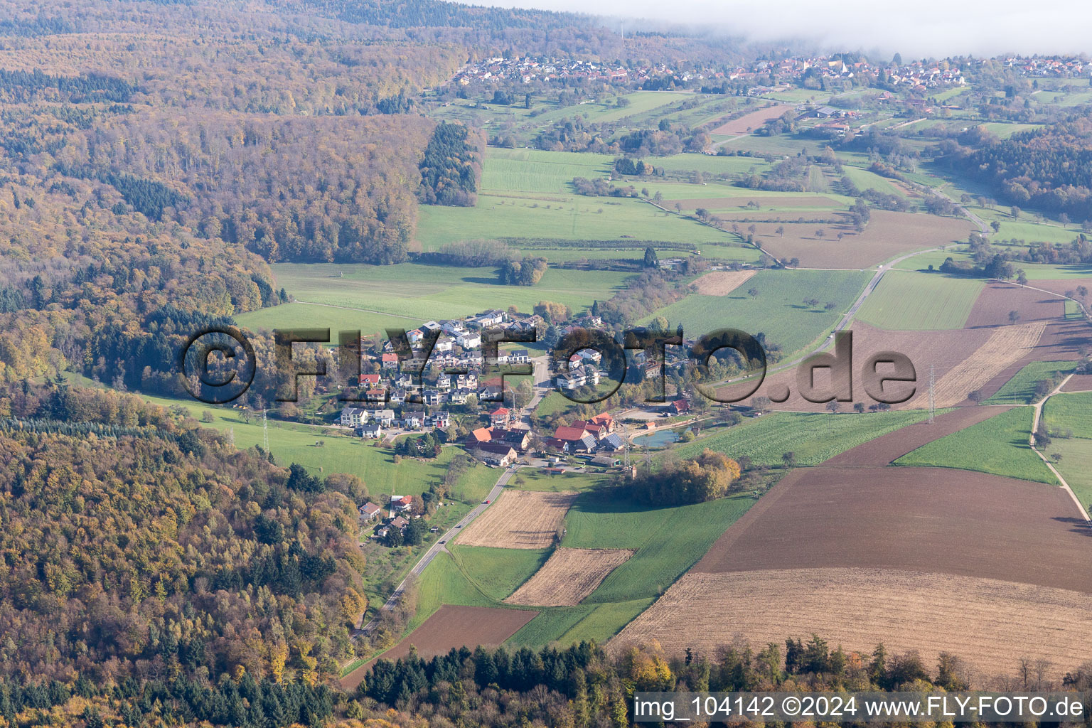 Vue aérienne de Lingental dans le département Bade-Wurtemberg, Allemagne