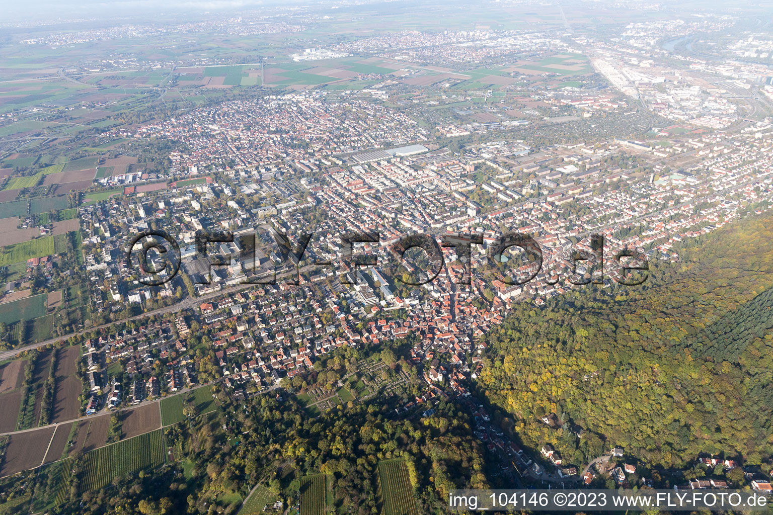 Quartier Rohrbach in Heidelberg dans le département Bade-Wurtemberg, Allemagne vue d'en haut