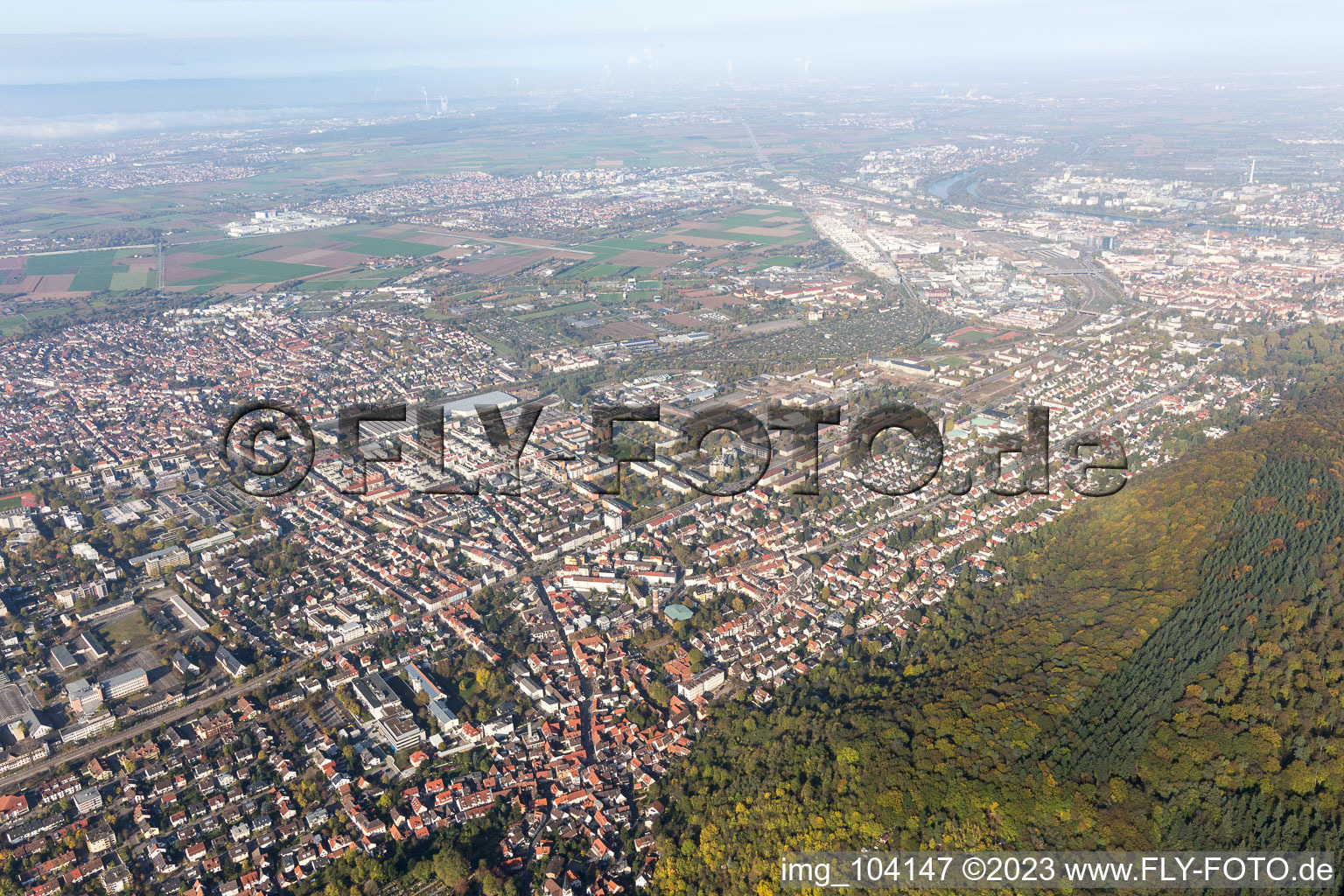 Quartier Rohrbach in Heidelberg dans le département Bade-Wurtemberg, Allemagne depuis l'avion