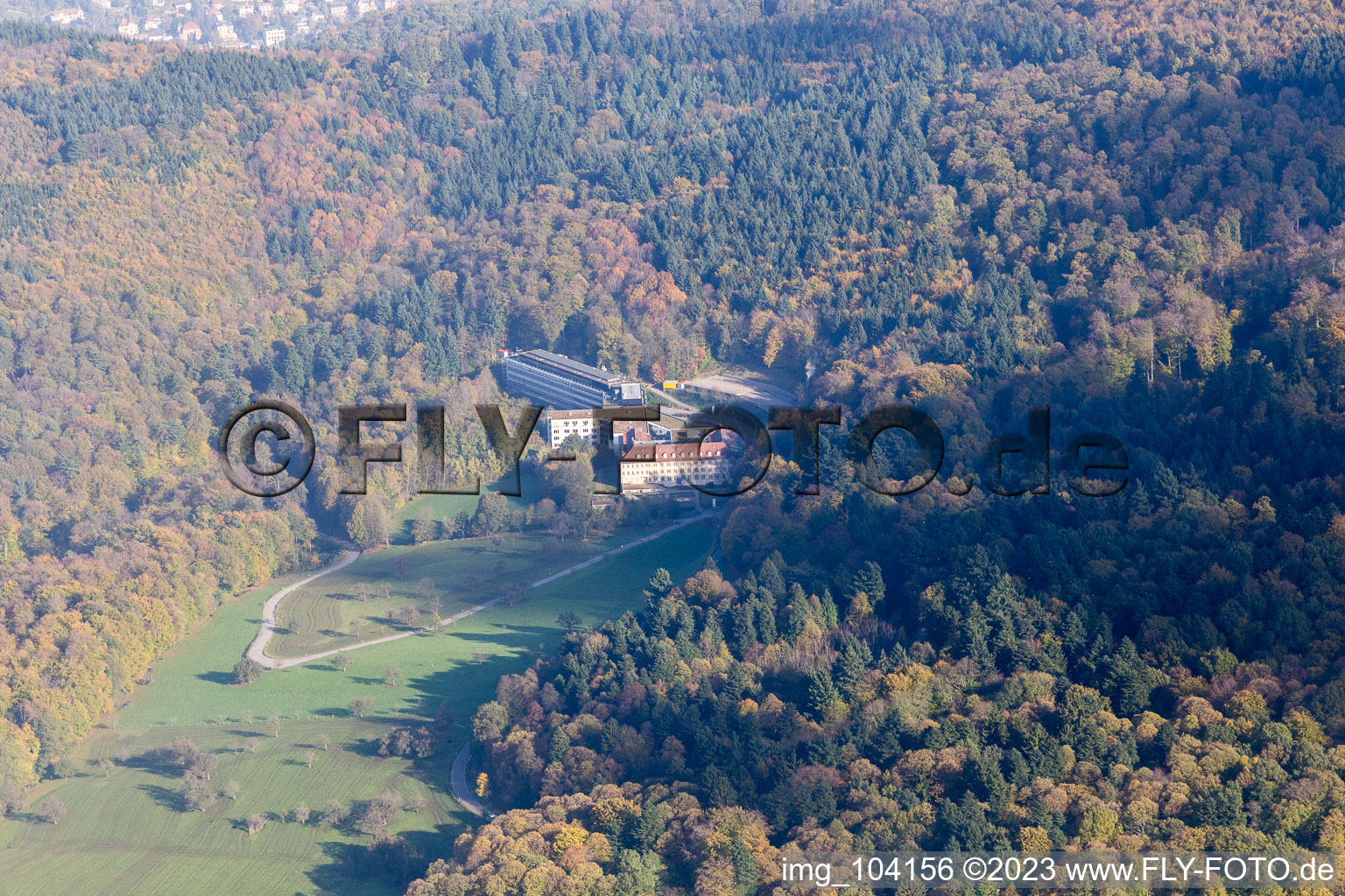 Vue aérienne de Cliniques Schmieder à Speyerer Hof à le quartier Königstuhl in Heidelberg dans le département Bade-Wurtemberg, Allemagne