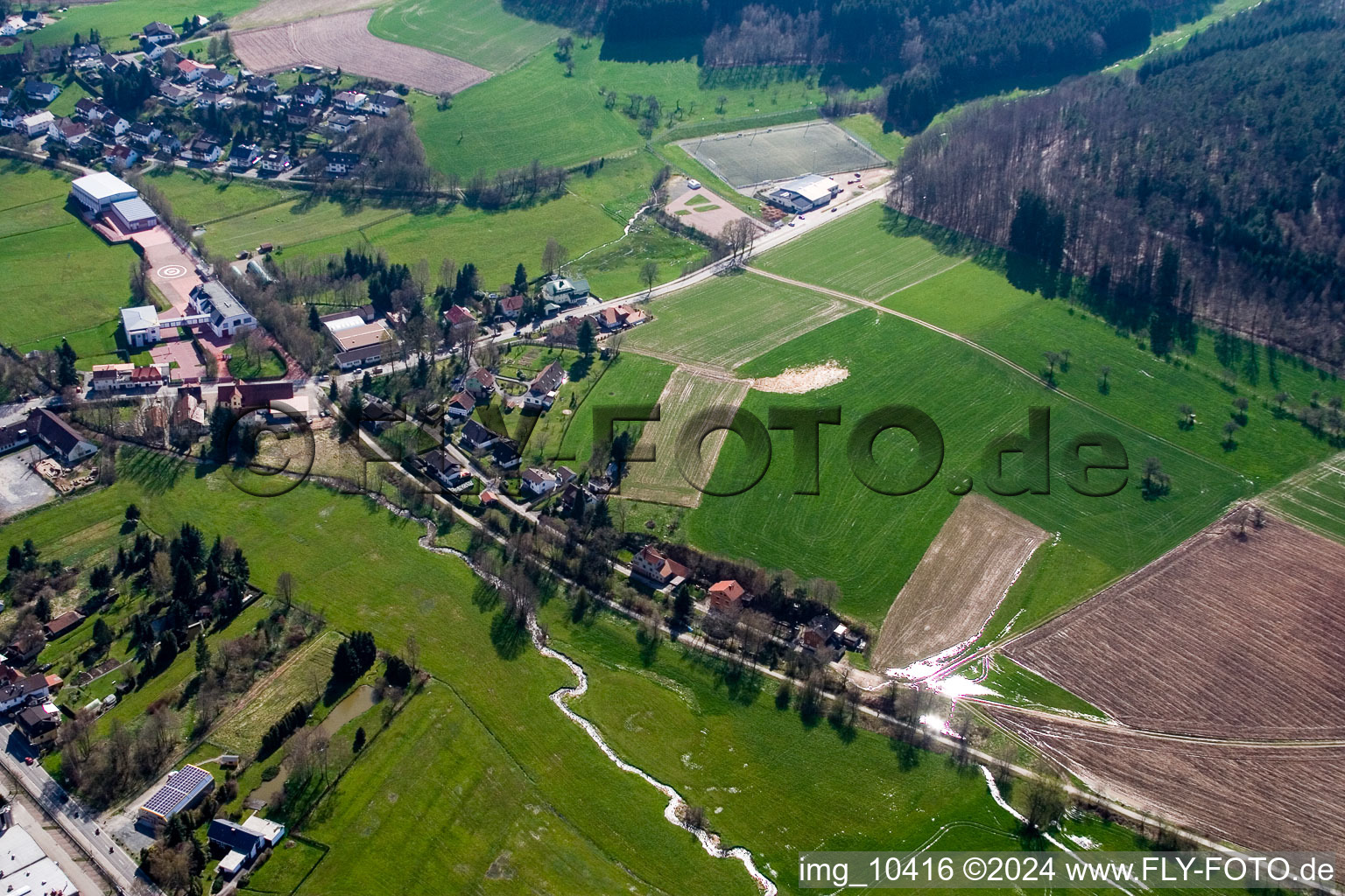 Quartier Affolterbach in Wald-Michelbach dans le département Hesse, Allemagne hors des airs