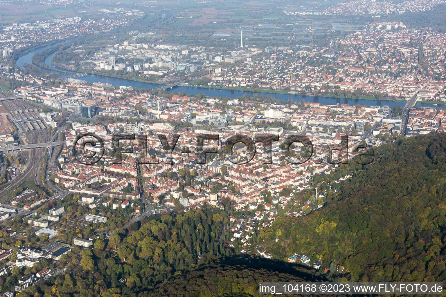 Vue aérienne de Schillerstr. à le quartier Weststadt in Heidelberg dans le département Bade-Wurtemberg, Allemagne