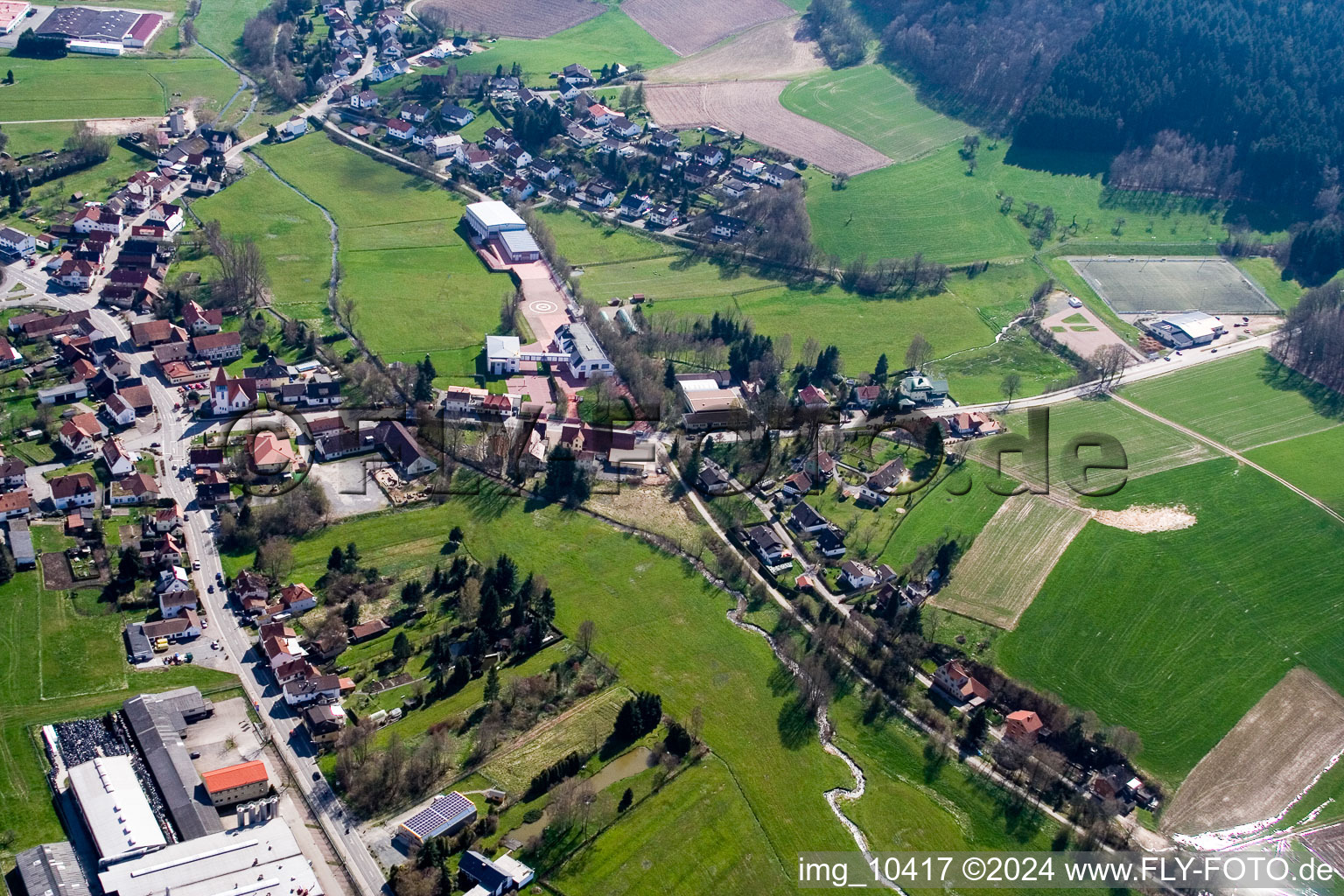 Quartier Affolterbach in Wald-Michelbach dans le département Hesse, Allemagne vue d'en haut