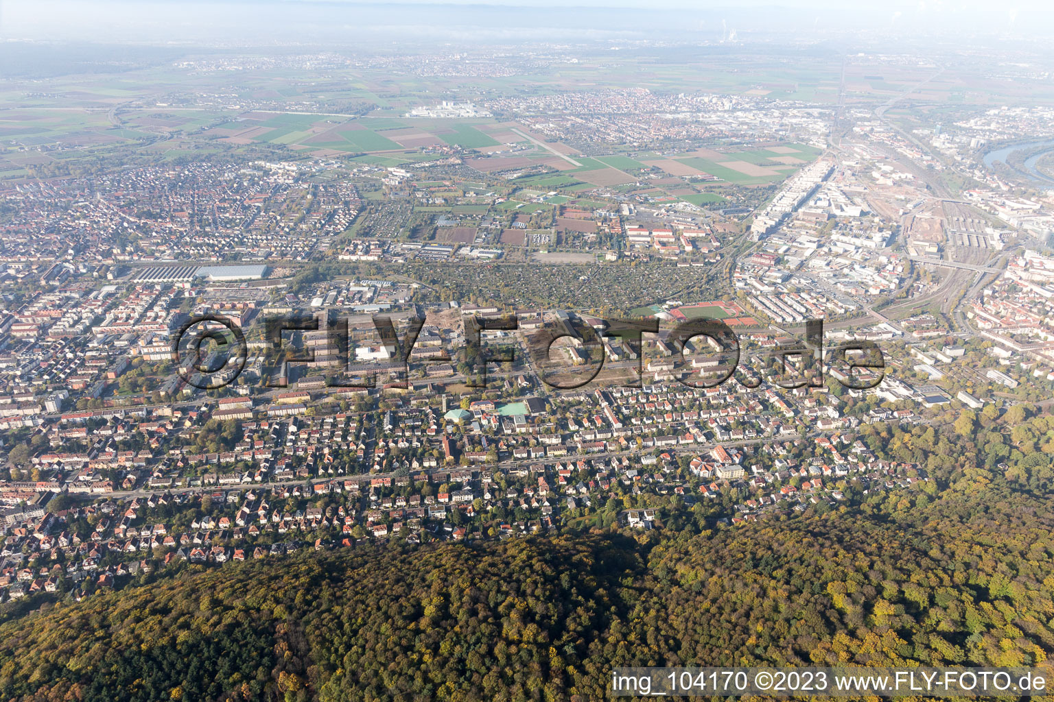 Photographie aérienne de Quartier Südstadt in Heidelberg dans le département Bade-Wurtemberg, Allemagne