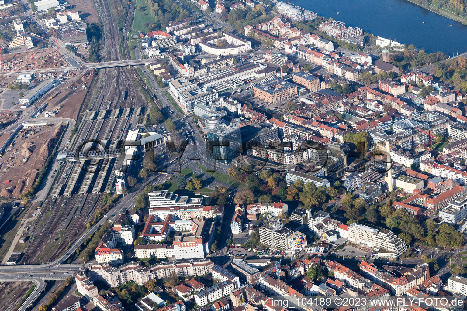 Vue aérienne de Quartier Weststadt in Heidelberg dans le département Bade-Wurtemberg, Allemagne