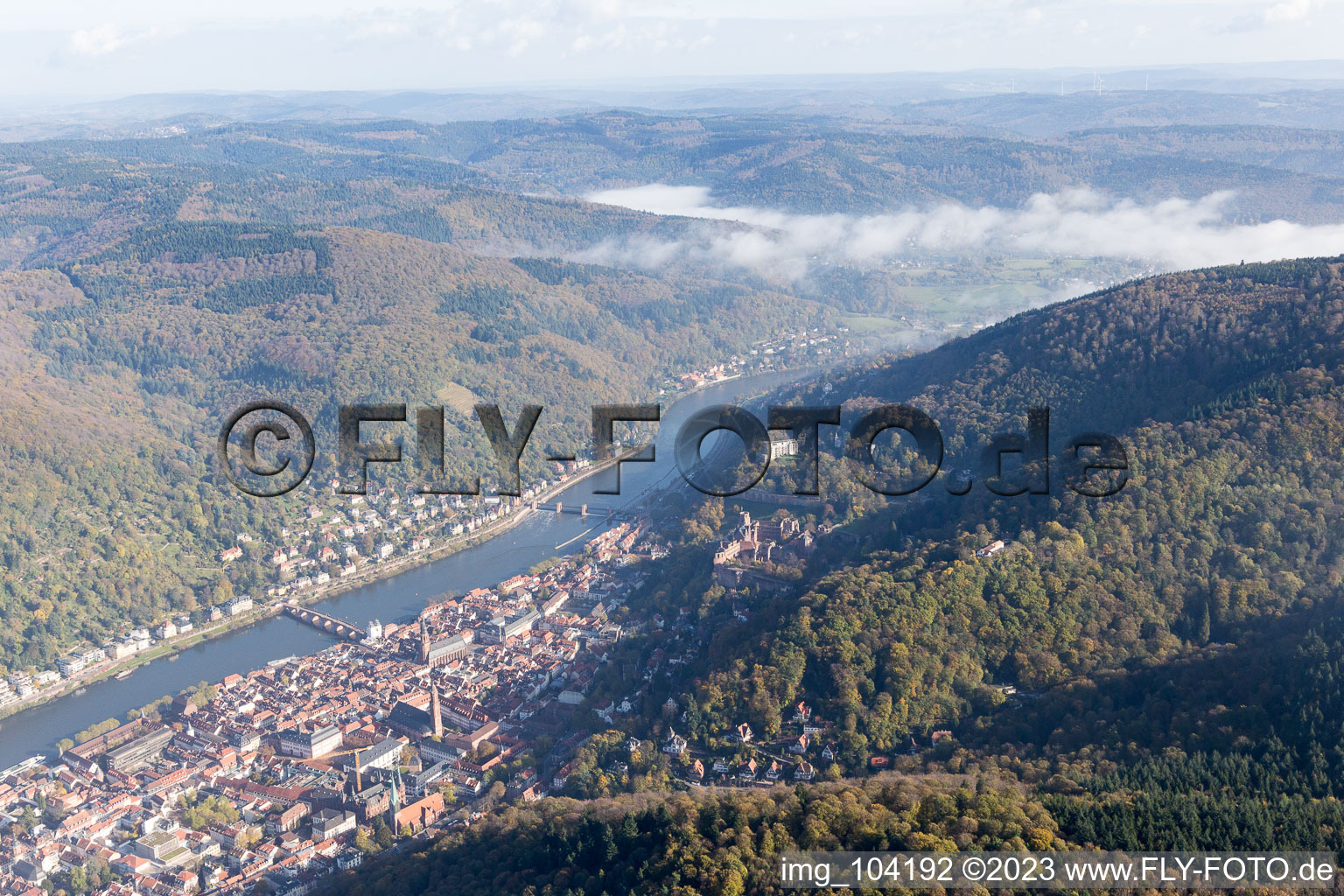 Vue aérienne de Quartier Kernaltstadt in Heidelberg dans le département Bade-Wurtemberg, Allemagne