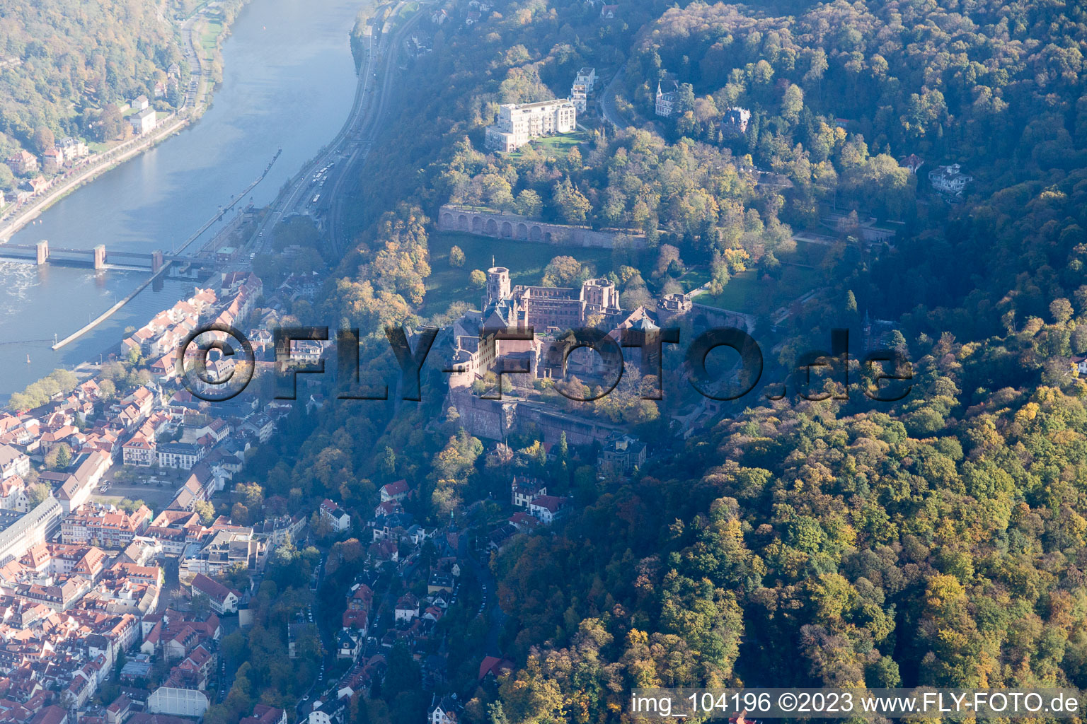 Vue aérienne de Verrouillage à le quartier Kernaltstadt in Heidelberg dans le département Bade-Wurtemberg, Allemagne