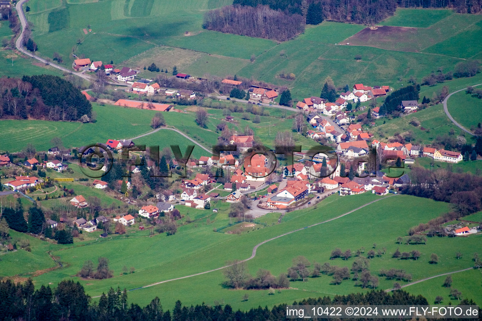 Photographie aérienne de Quartier Güttersbach in Mossautal dans le département Hesse, Allemagne