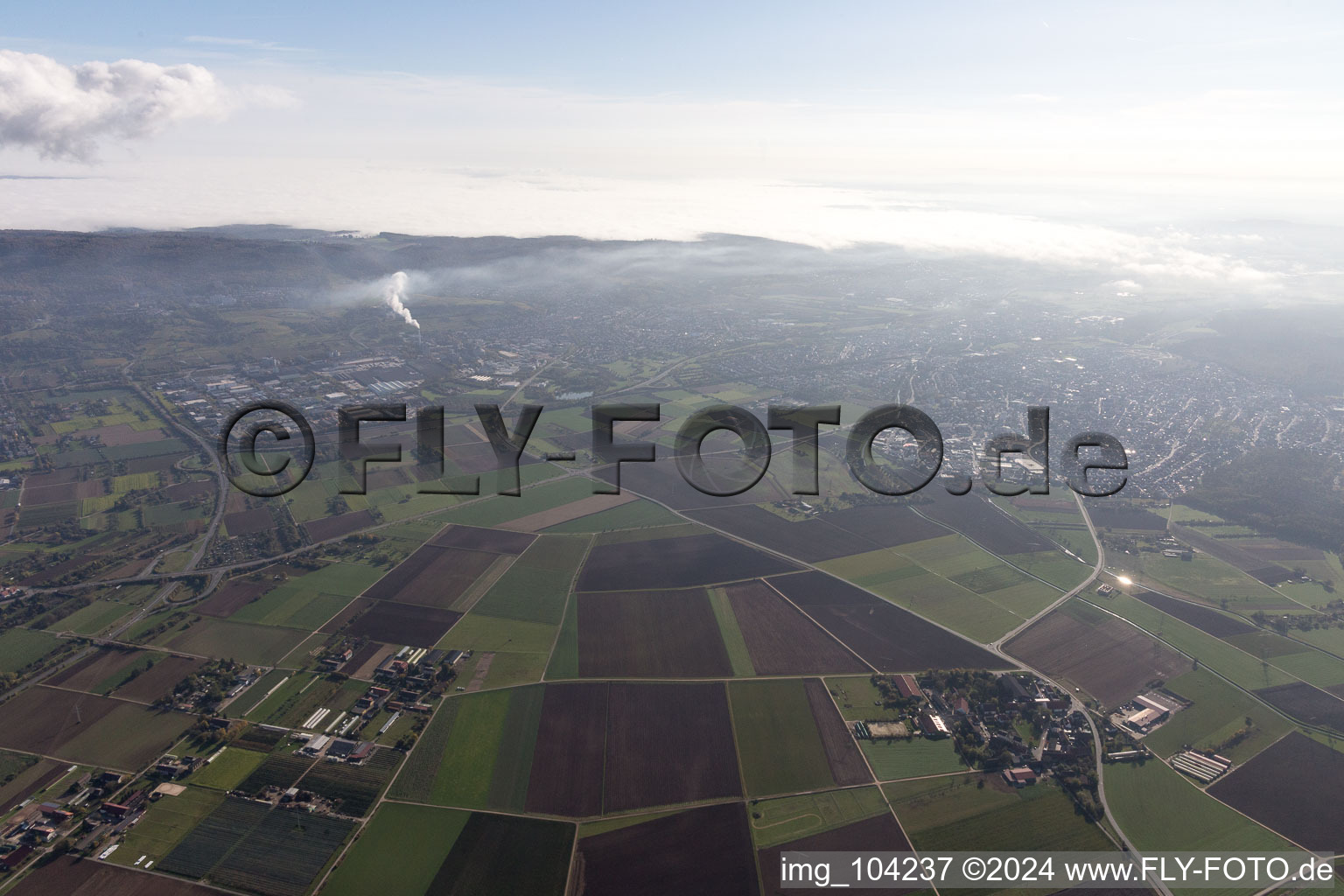 Vue aérienne de Leimen dans le département Bade-Wurtemberg, Allemagne