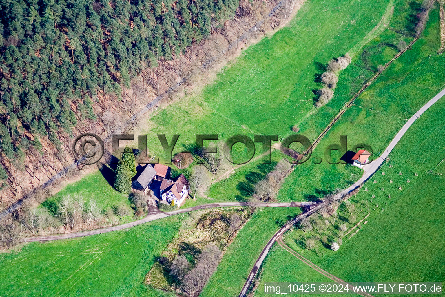 Vue oblique de Quartier Güttersbach in Mossautal dans le département Hesse, Allemagne