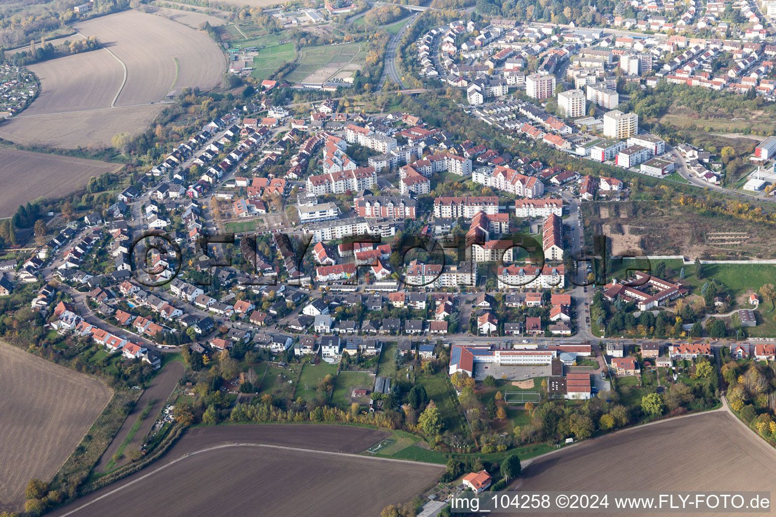 Speyer dans le département Rhénanie-Palatinat, Allemagne d'en haut