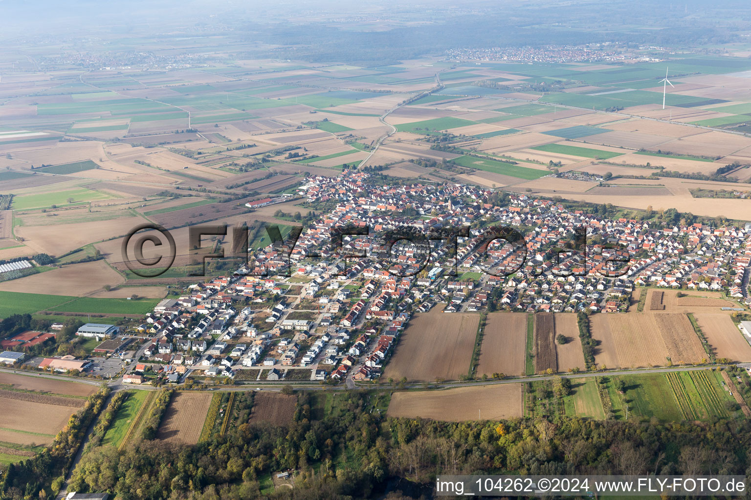 Quartier Heiligenstein in Römerberg dans le département Rhénanie-Palatinat, Allemagne vue d'en haut