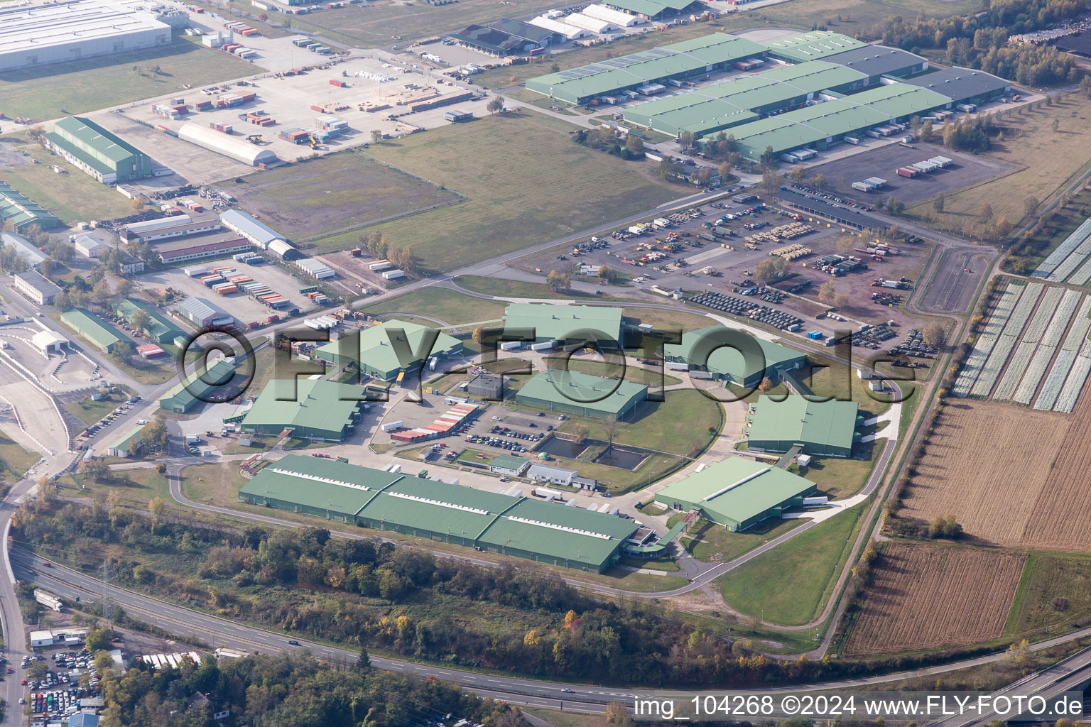 Germersheim dans le département Rhénanie-Palatinat, Allemagne vue du ciel