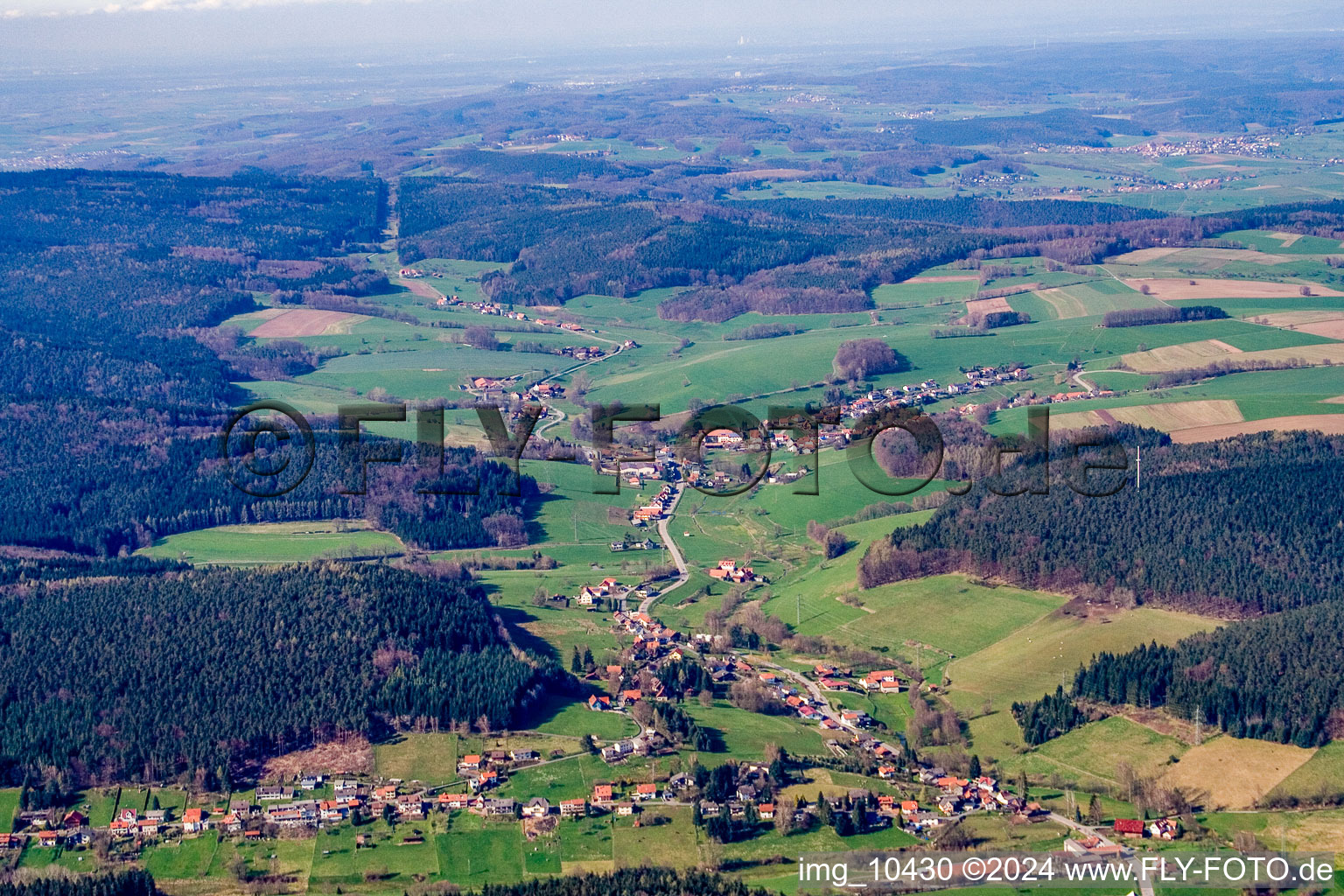 Photographie aérienne de Quartier Unter-Mossau in Mossautal dans le département Hesse, Allemagne