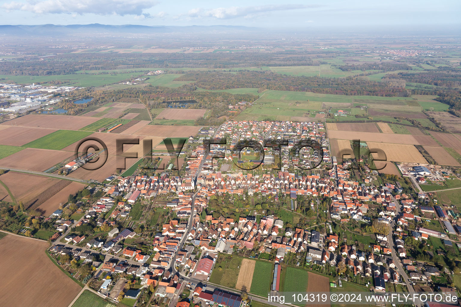 Image drone de Quartier Ottersheim in Ottersheim bei Landau dans le département Rhénanie-Palatinat, Allemagne