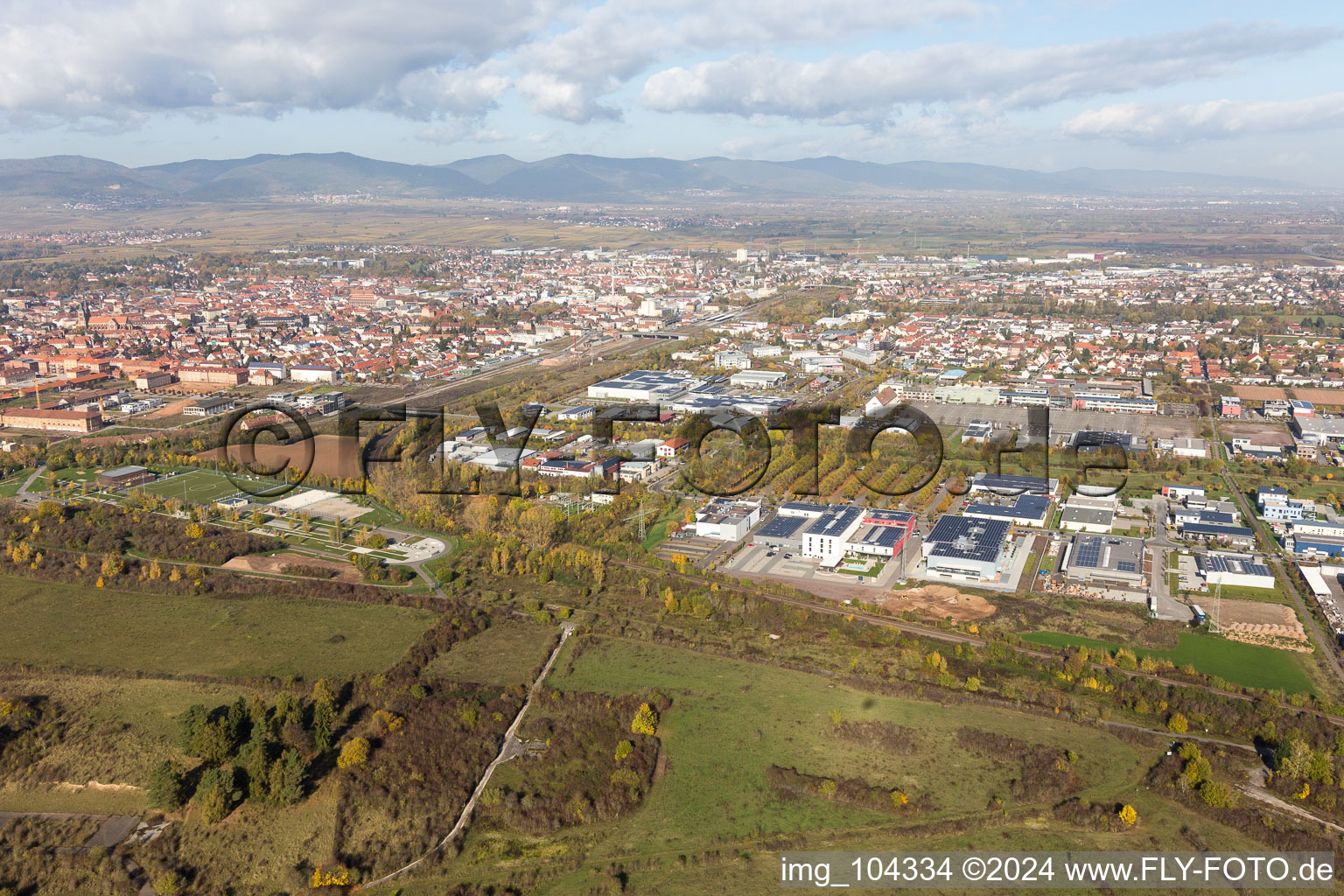 Vue oblique de Landau in der Pfalz dans le département Rhénanie-Palatinat, Allemagne