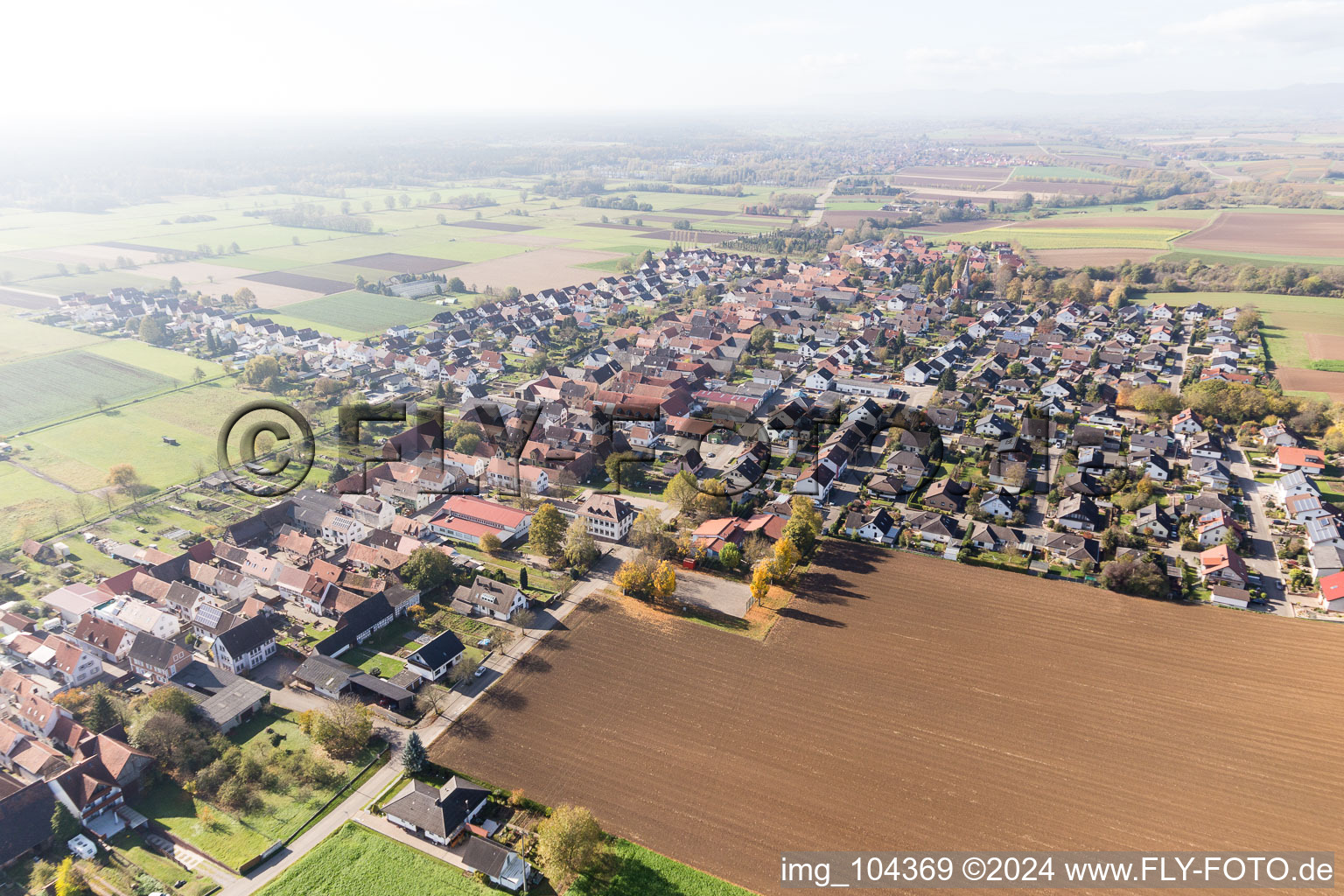 Freckenfeld dans le département Rhénanie-Palatinat, Allemagne d'en haut