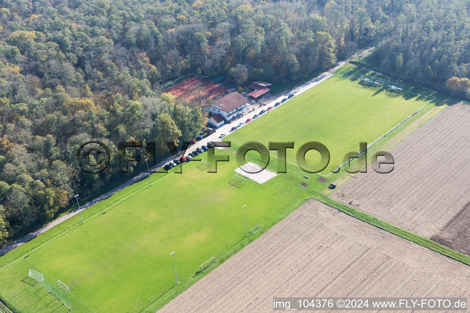 Freckenfeld dans le département Rhénanie-Palatinat, Allemagne vue d'en haut