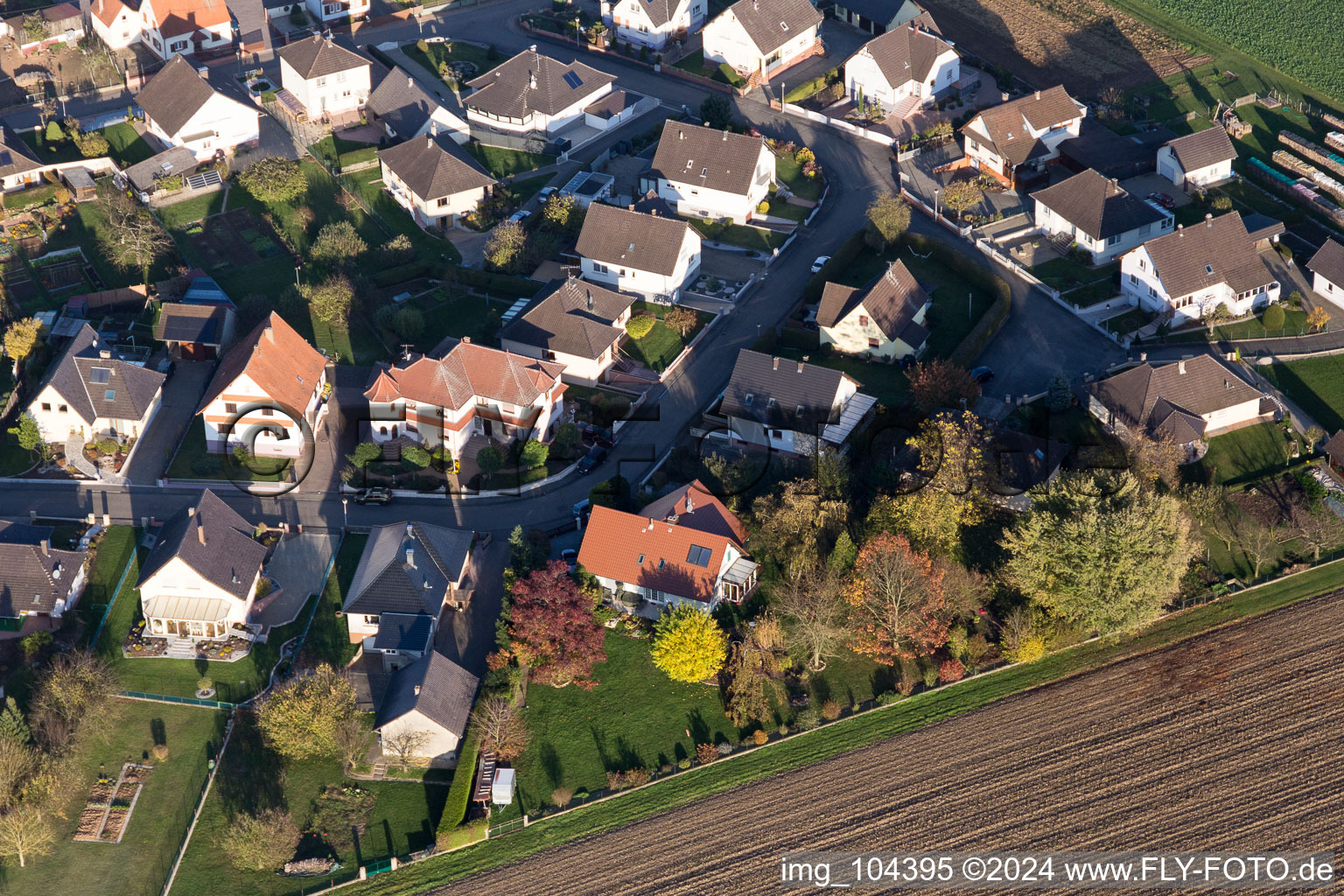 Schleithal dans le département Bas Rhin, France vue d'en haut