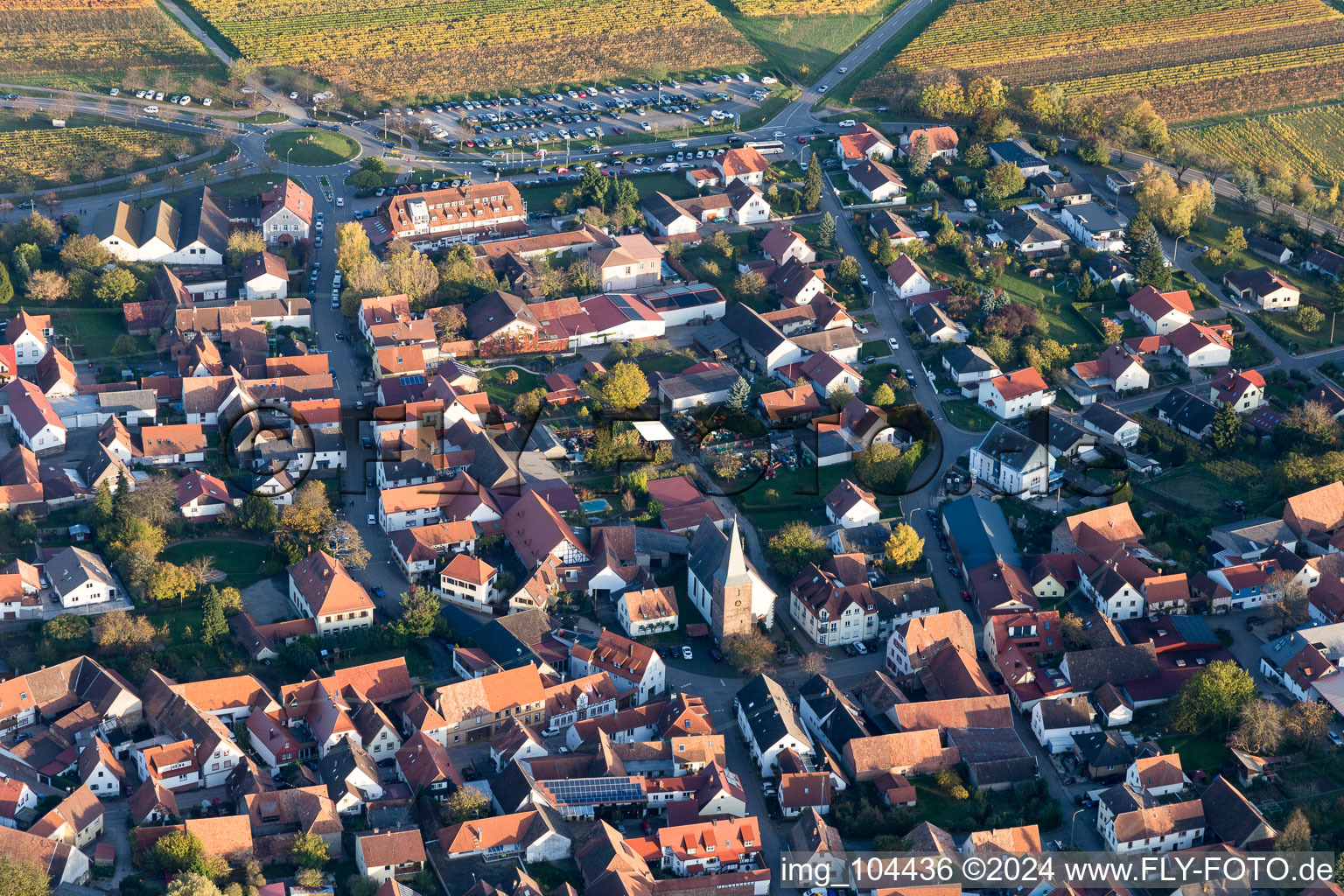 Quartier Schweigen in Schweigen-Rechtenbach dans le département Rhénanie-Palatinat, Allemagne depuis l'avion