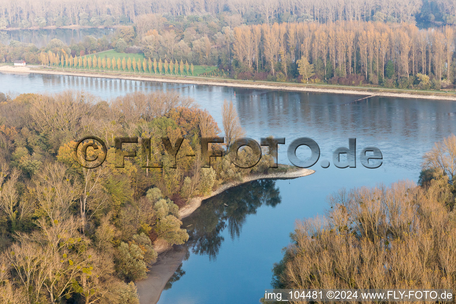 Leimersheim dans le département Rhénanie-Palatinat, Allemagne vue du ciel