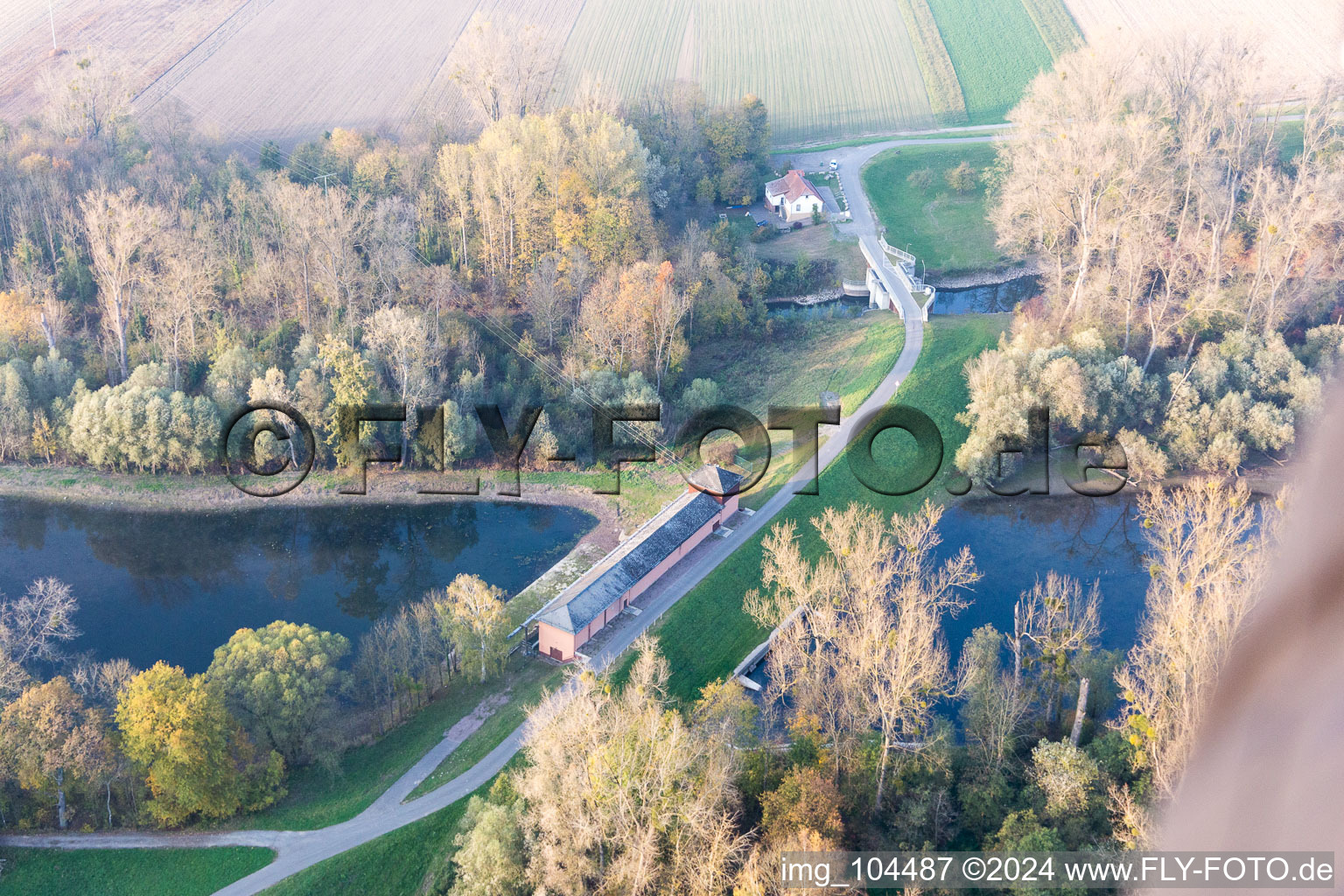 Quartier Sondernheim in Germersheim dans le département Rhénanie-Palatinat, Allemagne vue du ciel