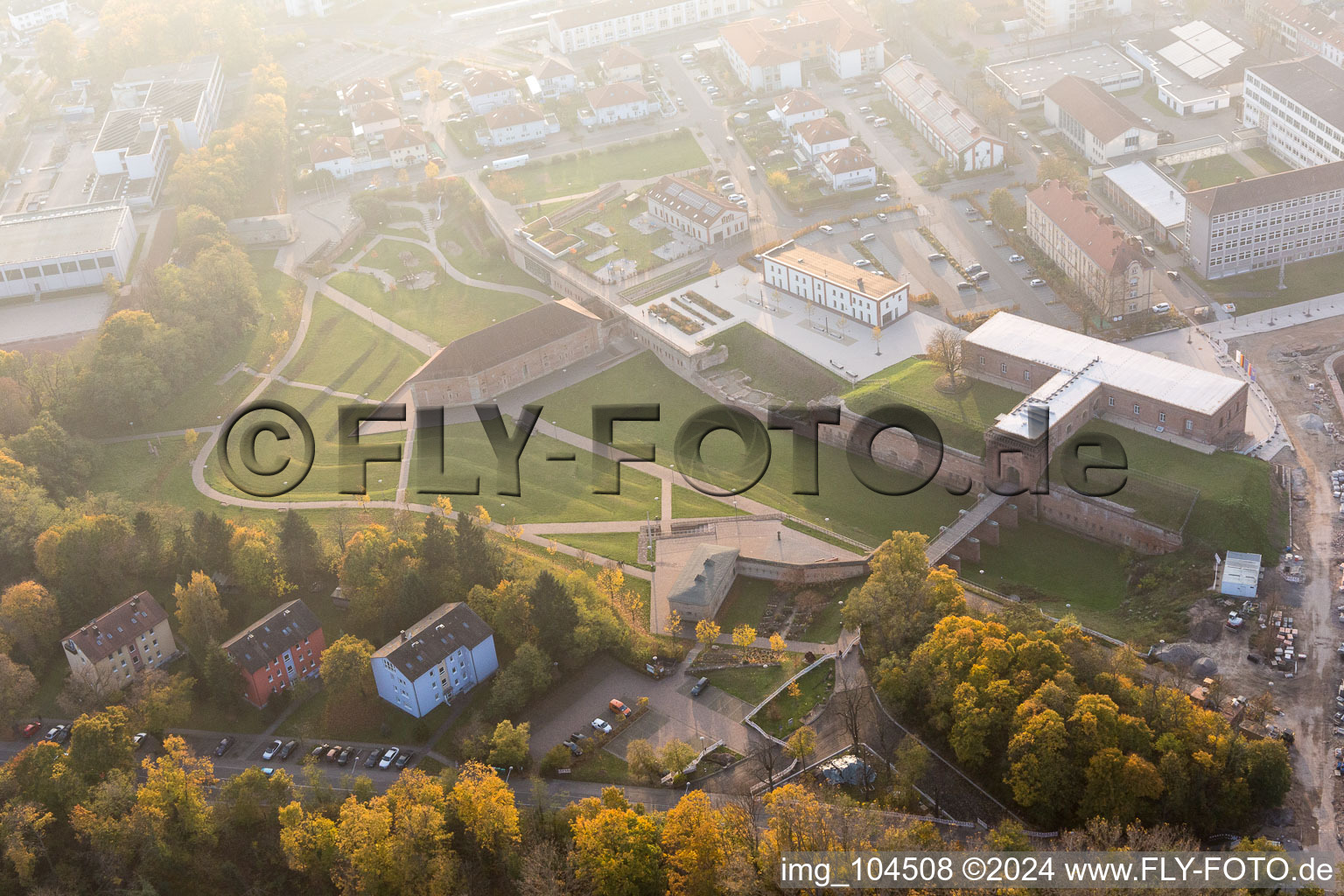 Germersheim dans le département Rhénanie-Palatinat, Allemagne vue d'en haut