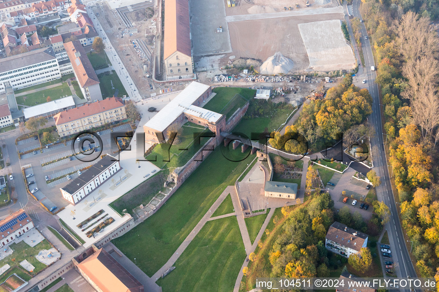 Germersheim dans le département Rhénanie-Palatinat, Allemagne vue du ciel