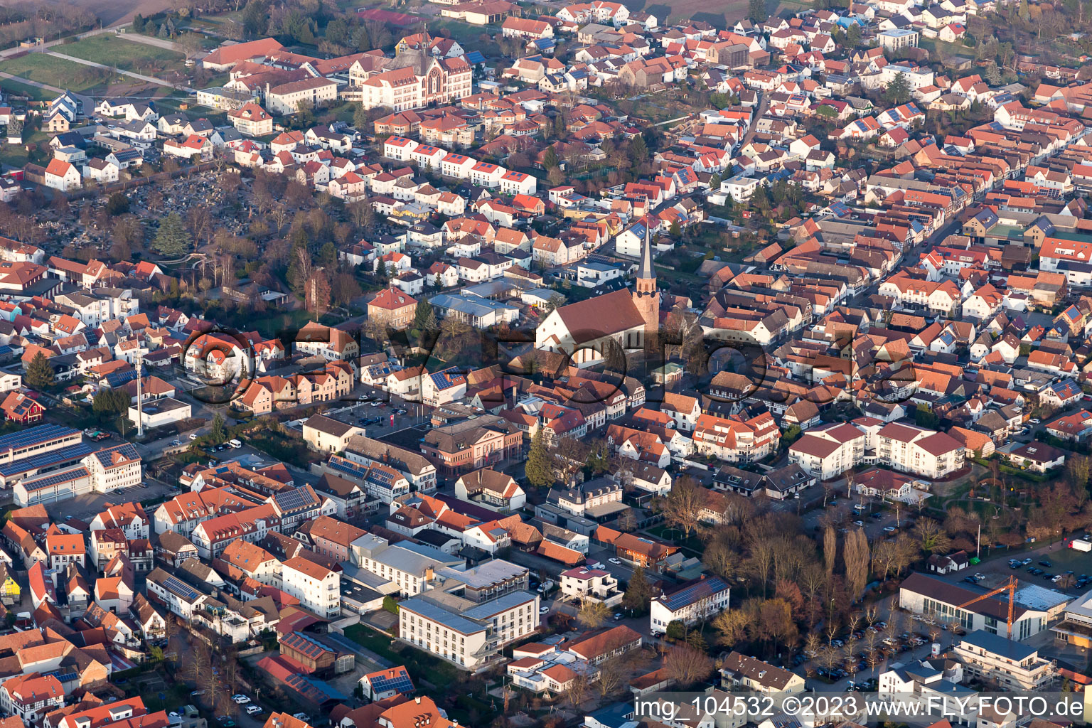 Vue aérienne de Quartier Herxheim in Herxheim bei Landau dans le département Rhénanie-Palatinat, Allemagne