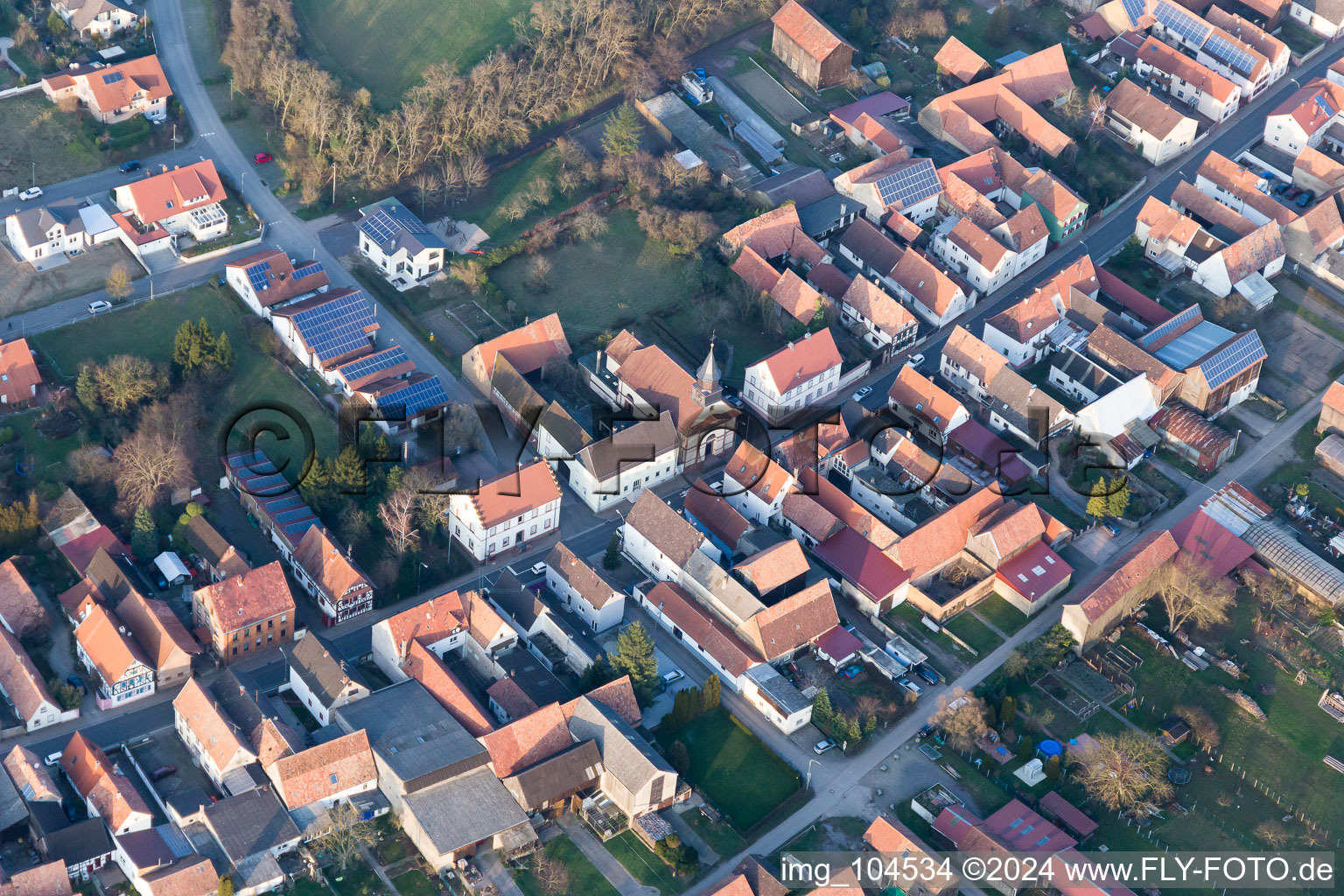 Herxheimweyher dans le département Rhénanie-Palatinat, Allemagne vue d'en haut