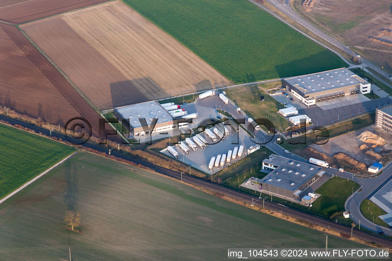 Vue oblique de Rülzheim dans le département Rhénanie-Palatinat, Allemagne