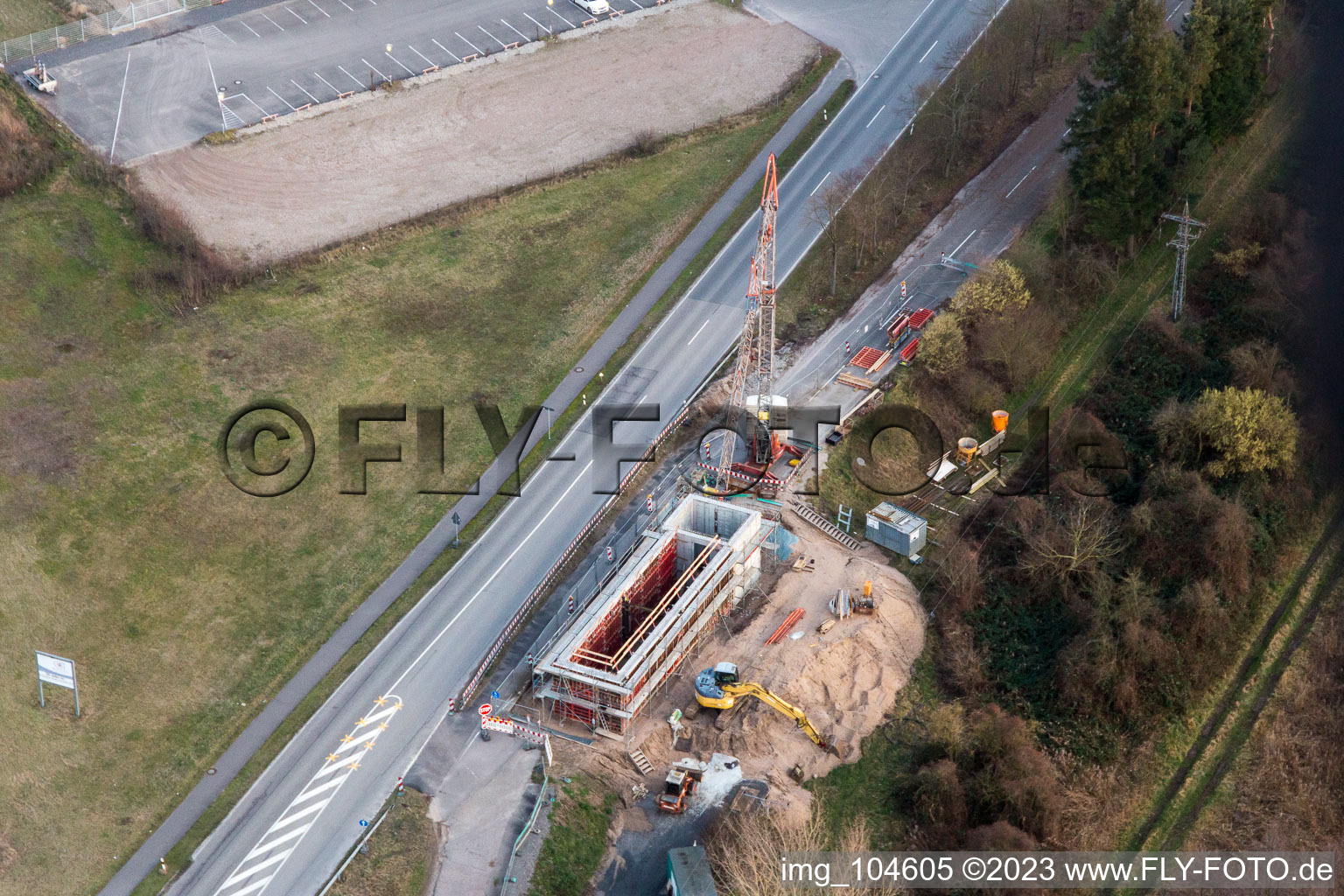 Quartier Neudorf in Graben-Neudorf dans le département Bade-Wurtemberg, Allemagne vue du ciel