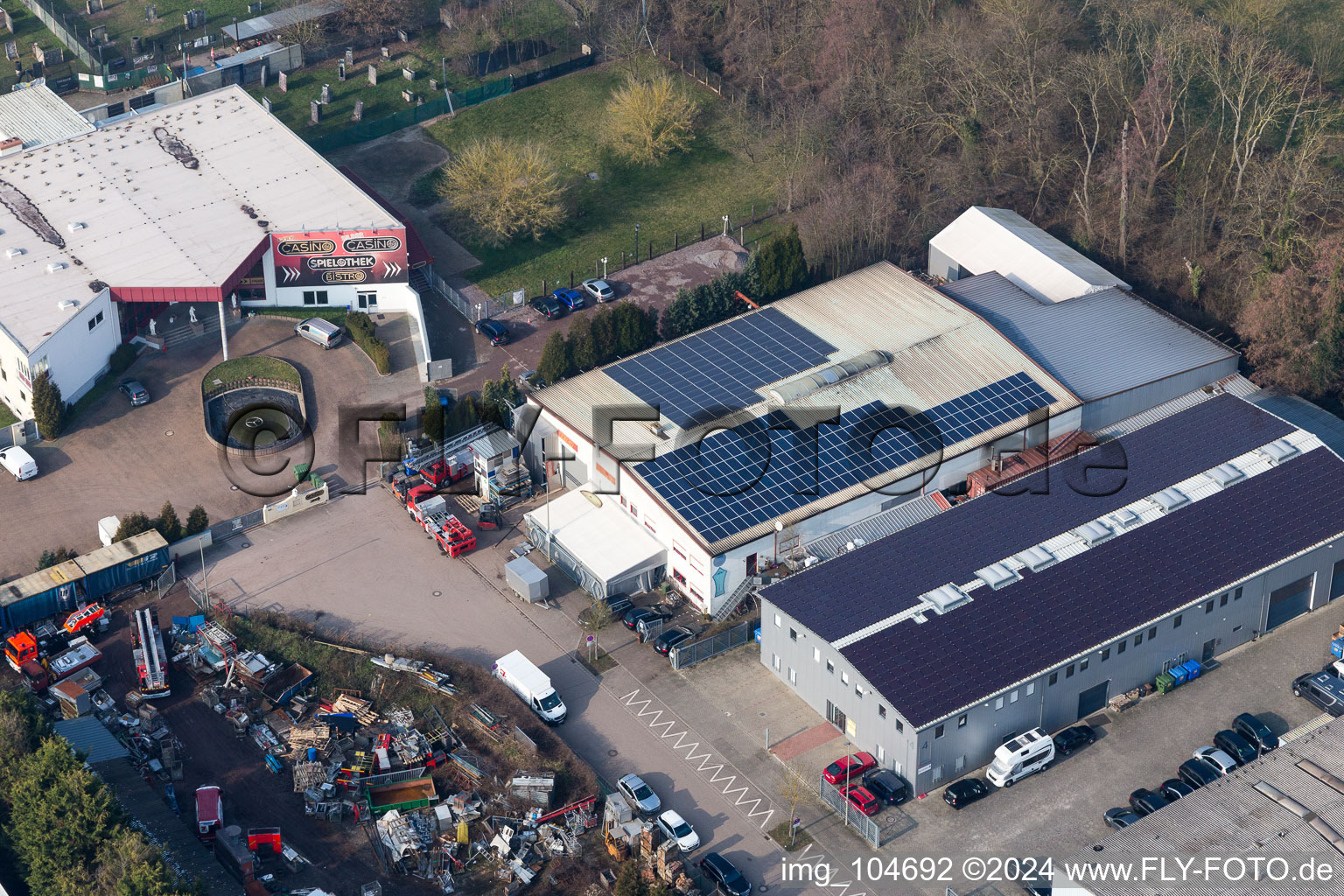 Photographie aérienne de Zone industrielle de Horst à le quartier Minderslachen in Kandel dans le département Rhénanie-Palatinat, Allemagne