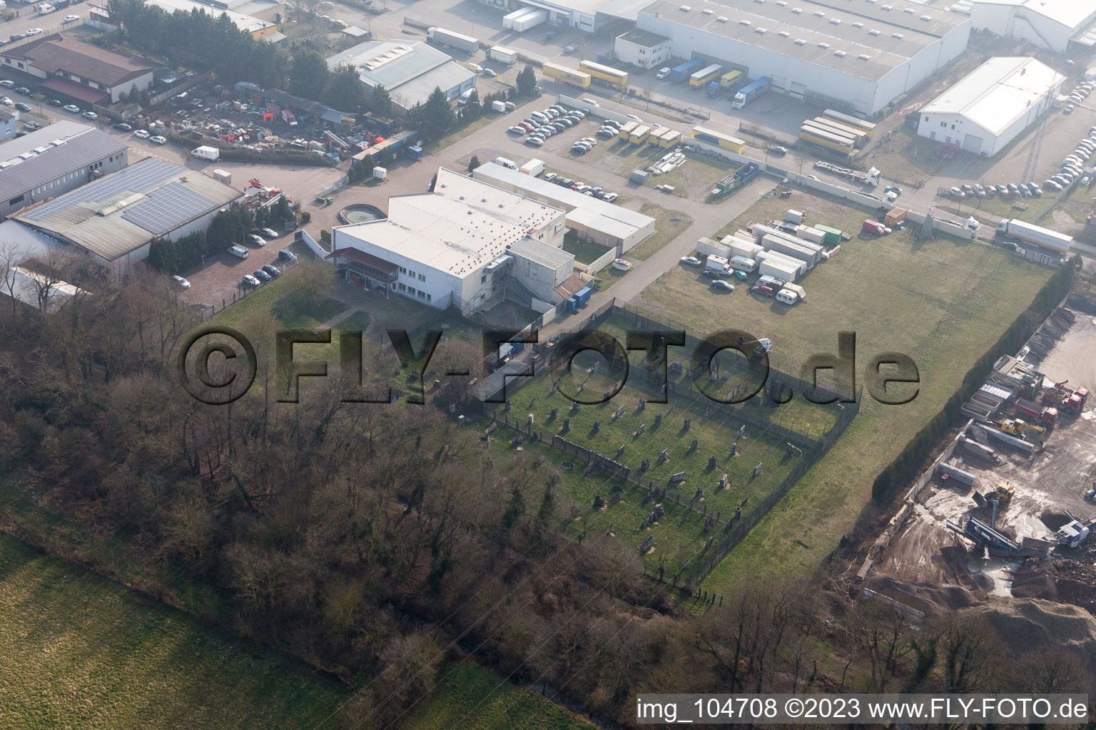 Image drone de Zone industrielle de Horst à le quartier Minderslachen in Kandel dans le département Rhénanie-Palatinat, Allemagne